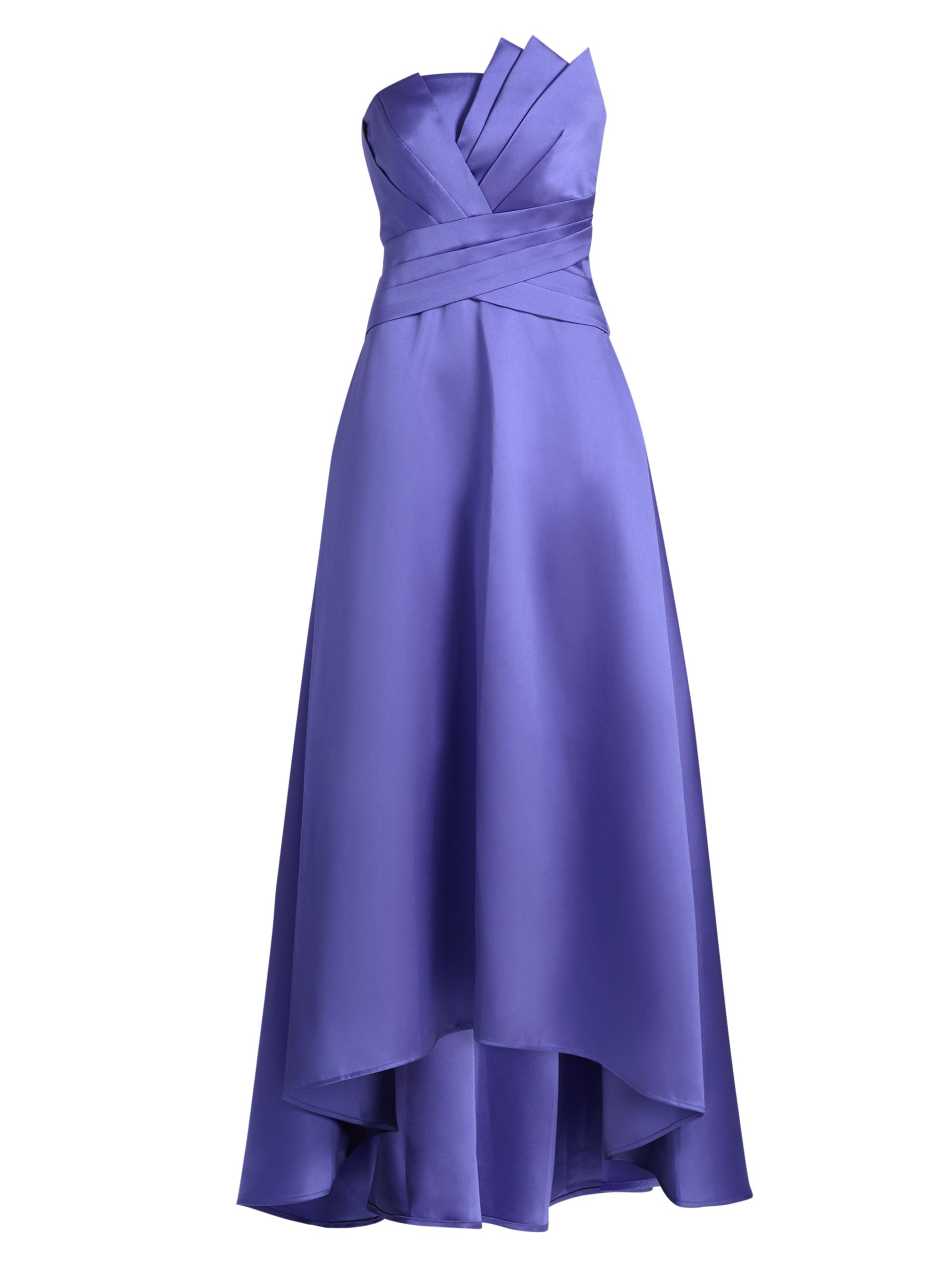 waverly satin dress Waverly V Neck Short Sleeves Ruffles Midi Formal Mother of The Bride Dresses, Dusty Blue