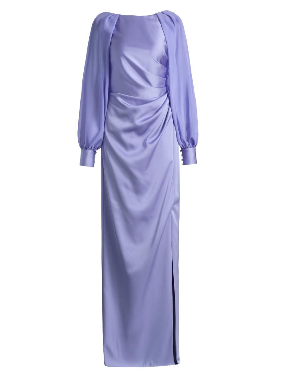 Theia Penelope Satin Column Dress | Saks Fifth Avenue