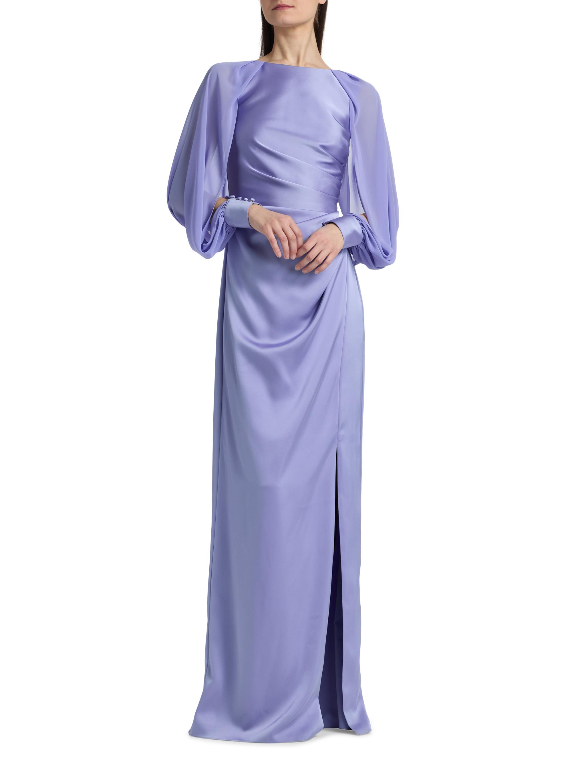 Theia Penelope Satin Column Dress | Saks Fifth Avenue