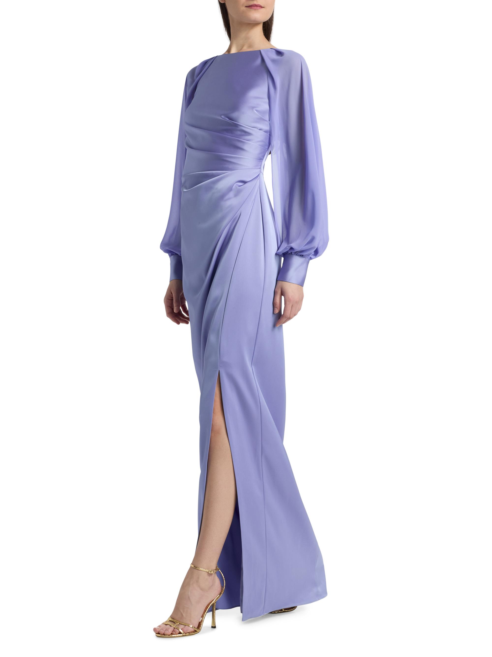Theia Penelope Satin Column Dress | Saks Fifth Avenue