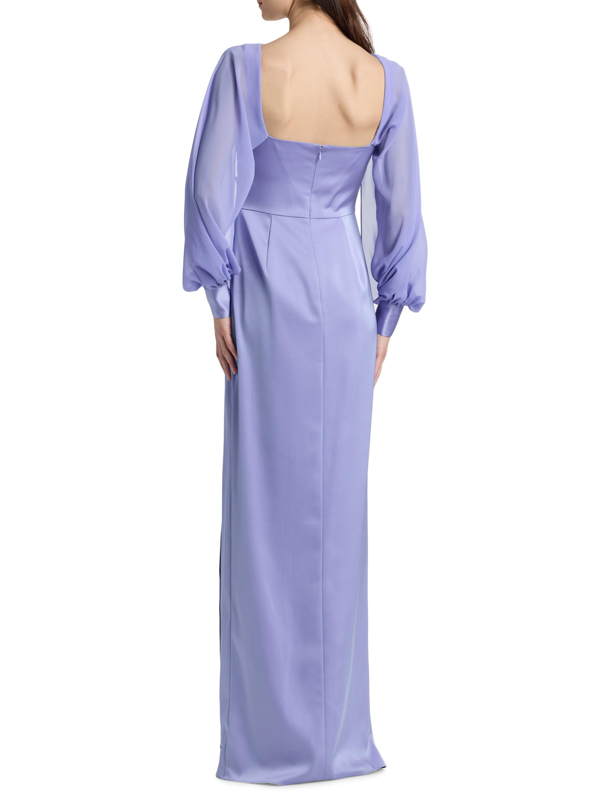 Theia Penelope Satin Column Dress | Saks Fifth Avenue