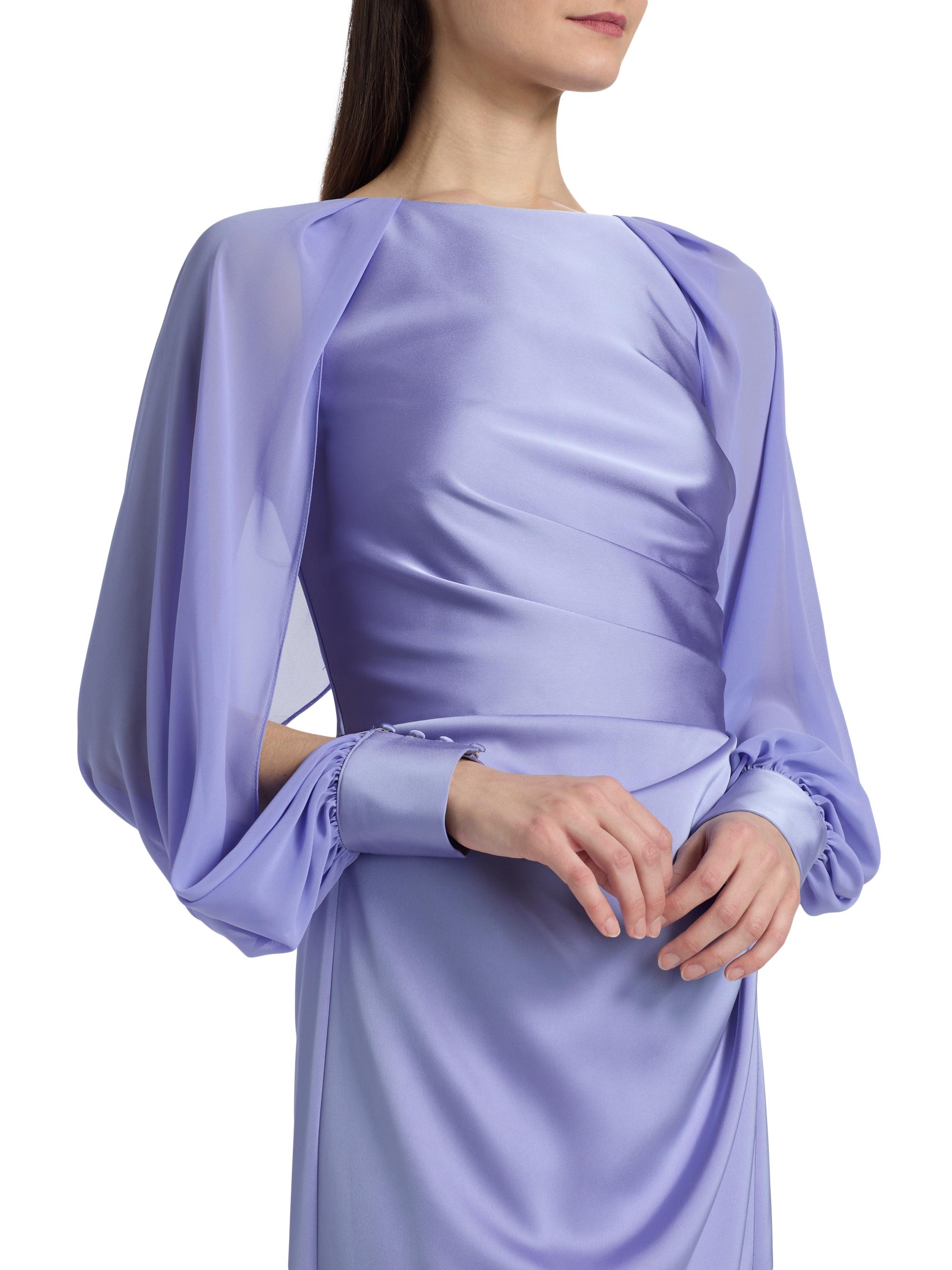 Theia Penelope Satin Column Dress | Saks Fifth Avenue