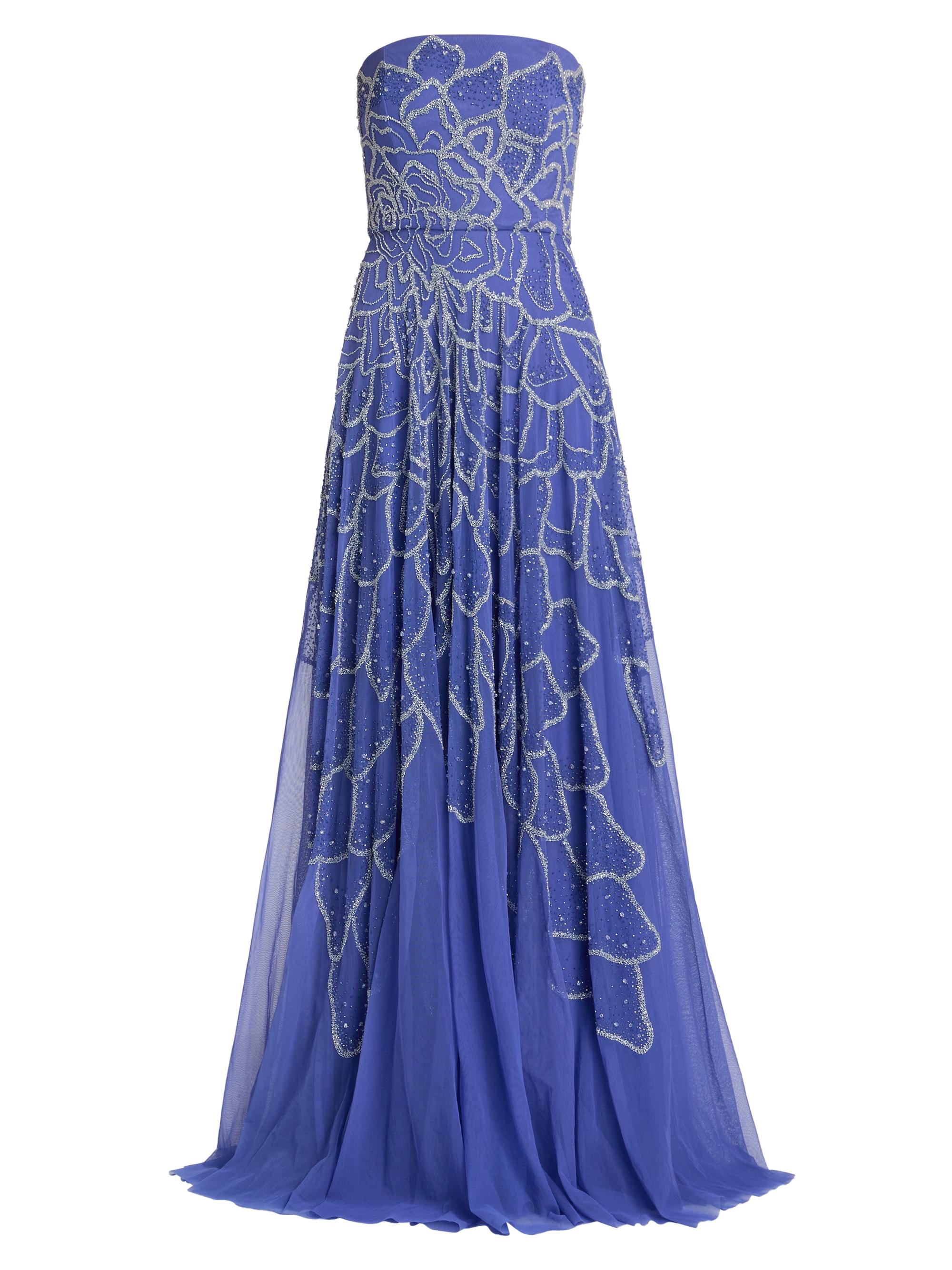 Ramona Strapless Ombré Beaded Gown
