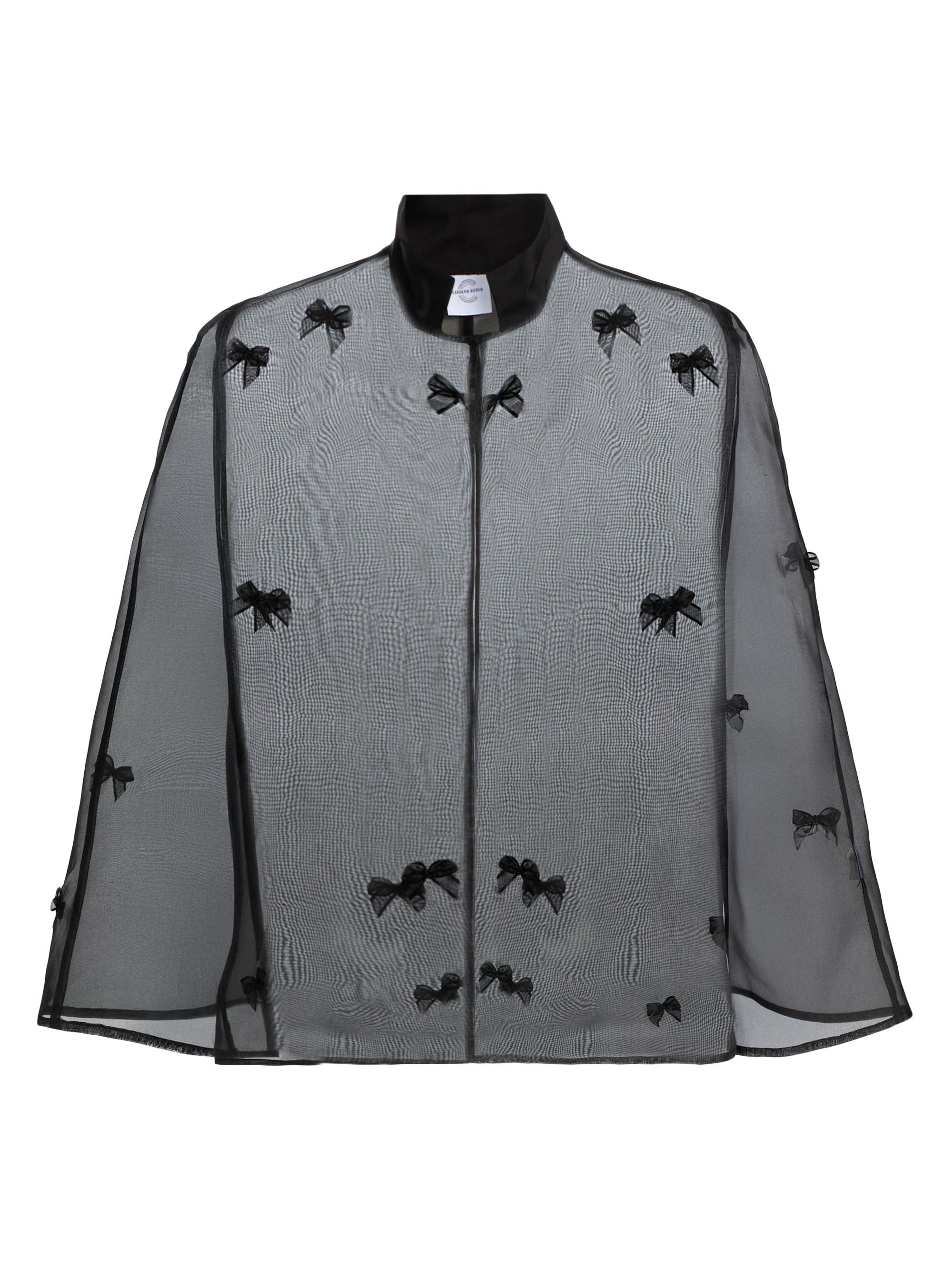 Carolyn Rowan Collection Women's Silk Organza Cape - Black