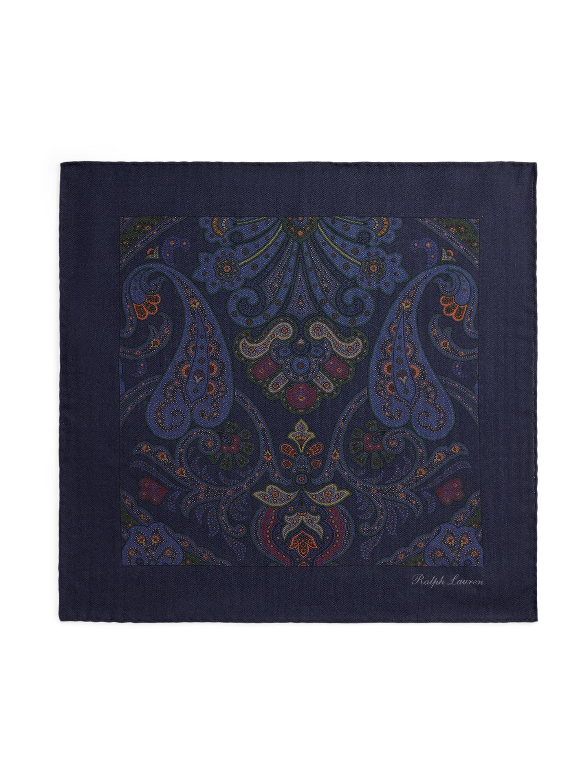 Ralph Lauren Purple Label Men's Mulsanne Paisley Pocket Square - Navy Multi