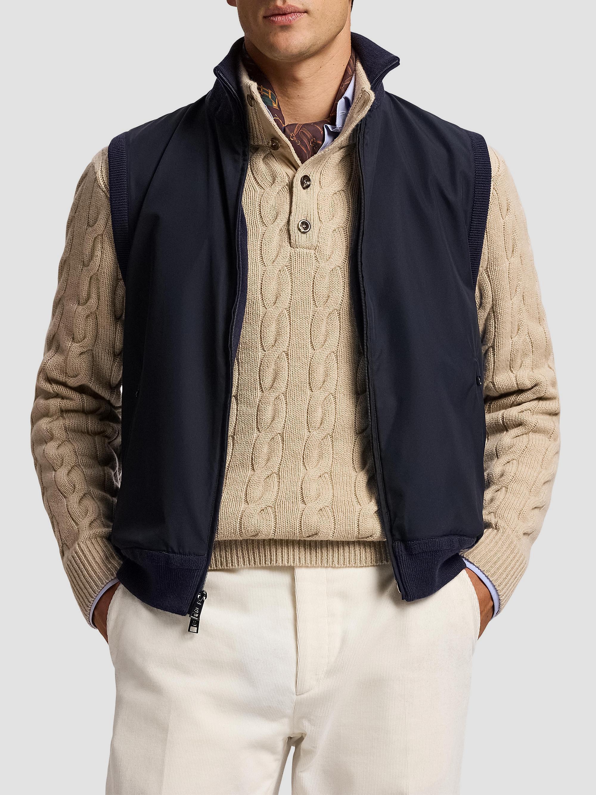 Ralph Lauren Purple Label Hybrid Full-Zip Sweater Vest | Saks