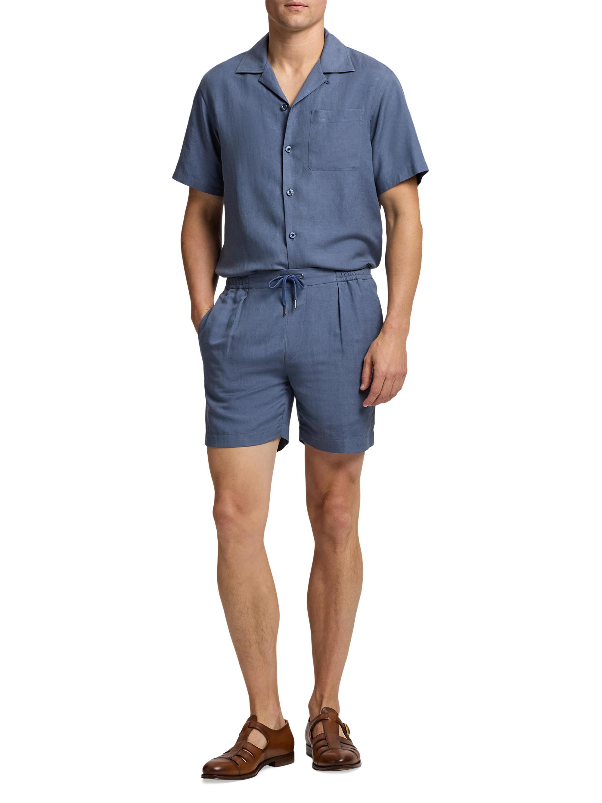Ralph Lauren Purple Label Silk-Linen Camp Shirt | Saks Fifth Avenue