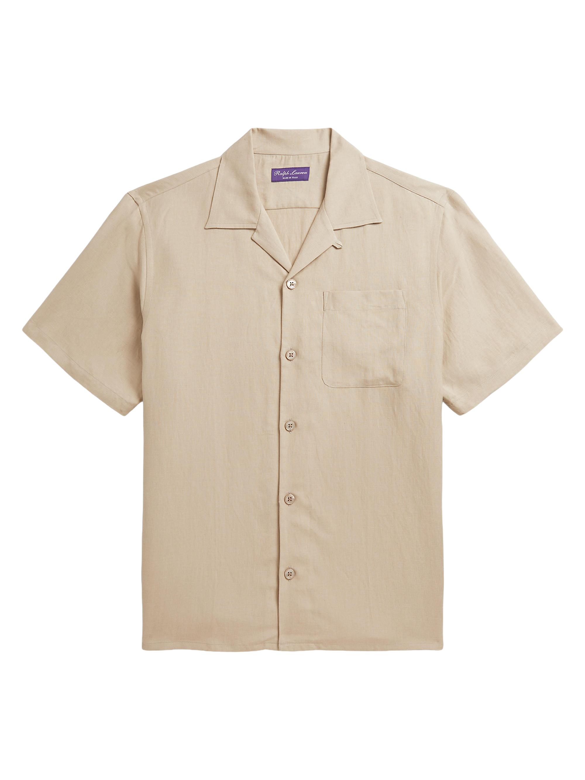 Ralph Lauren Purple Label Men's Silk-Linen Camp Shirt - Vintage Indigo