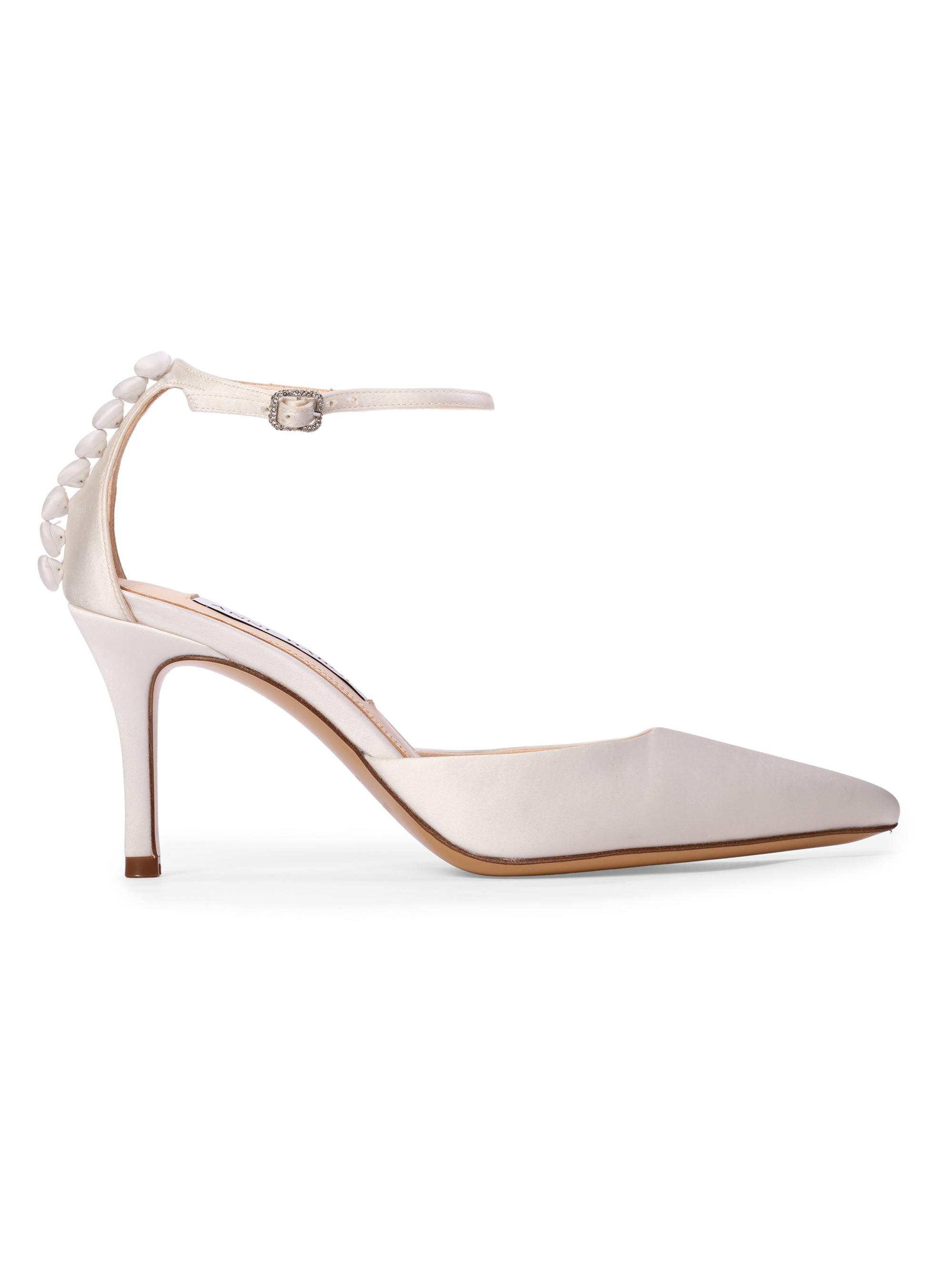 Anne Barge Women's Grace Satin Pumps - White Satin