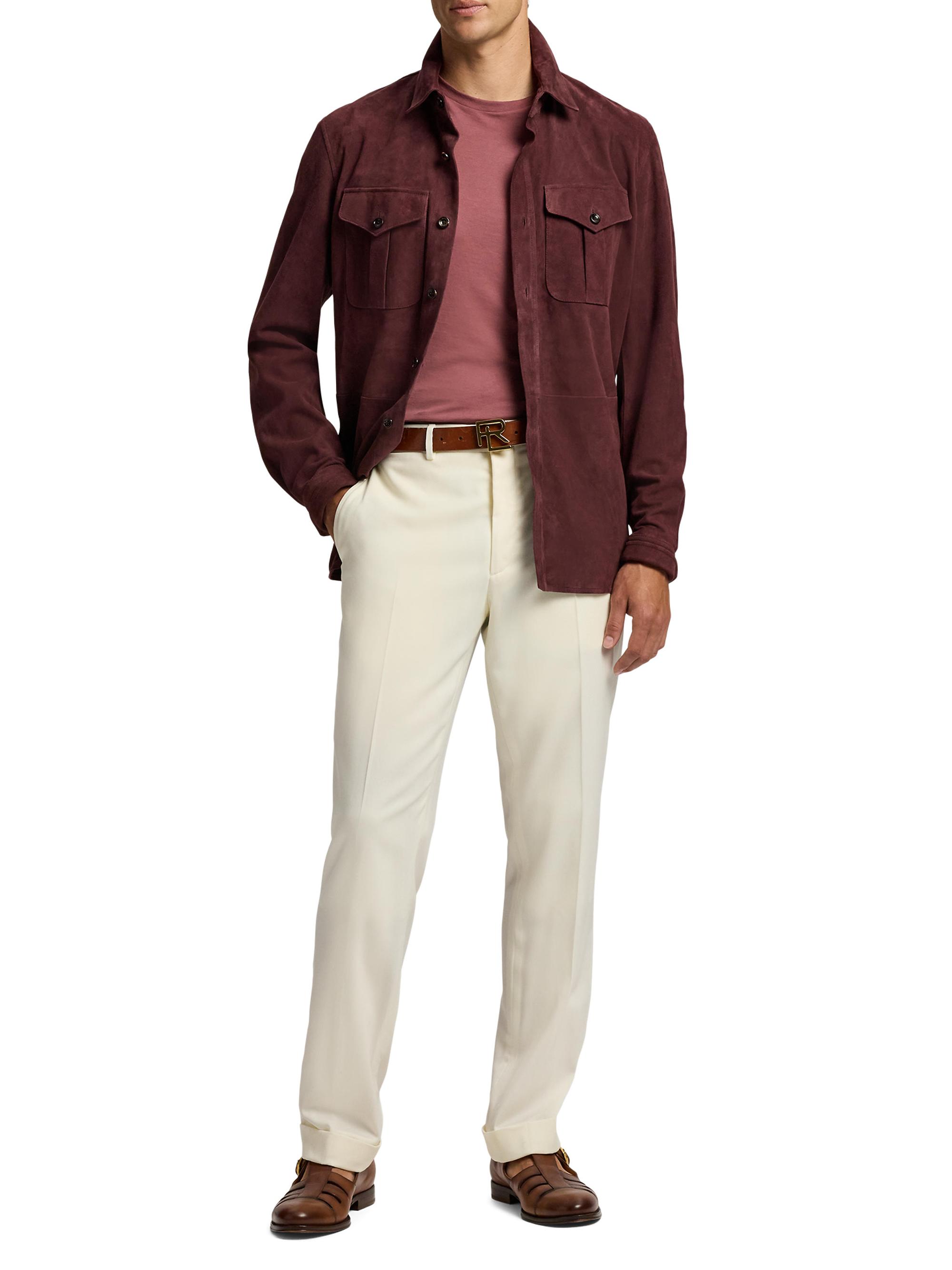 Ralph Lauren Purple Label Suede Overshirt | Saks Fifth Avenue