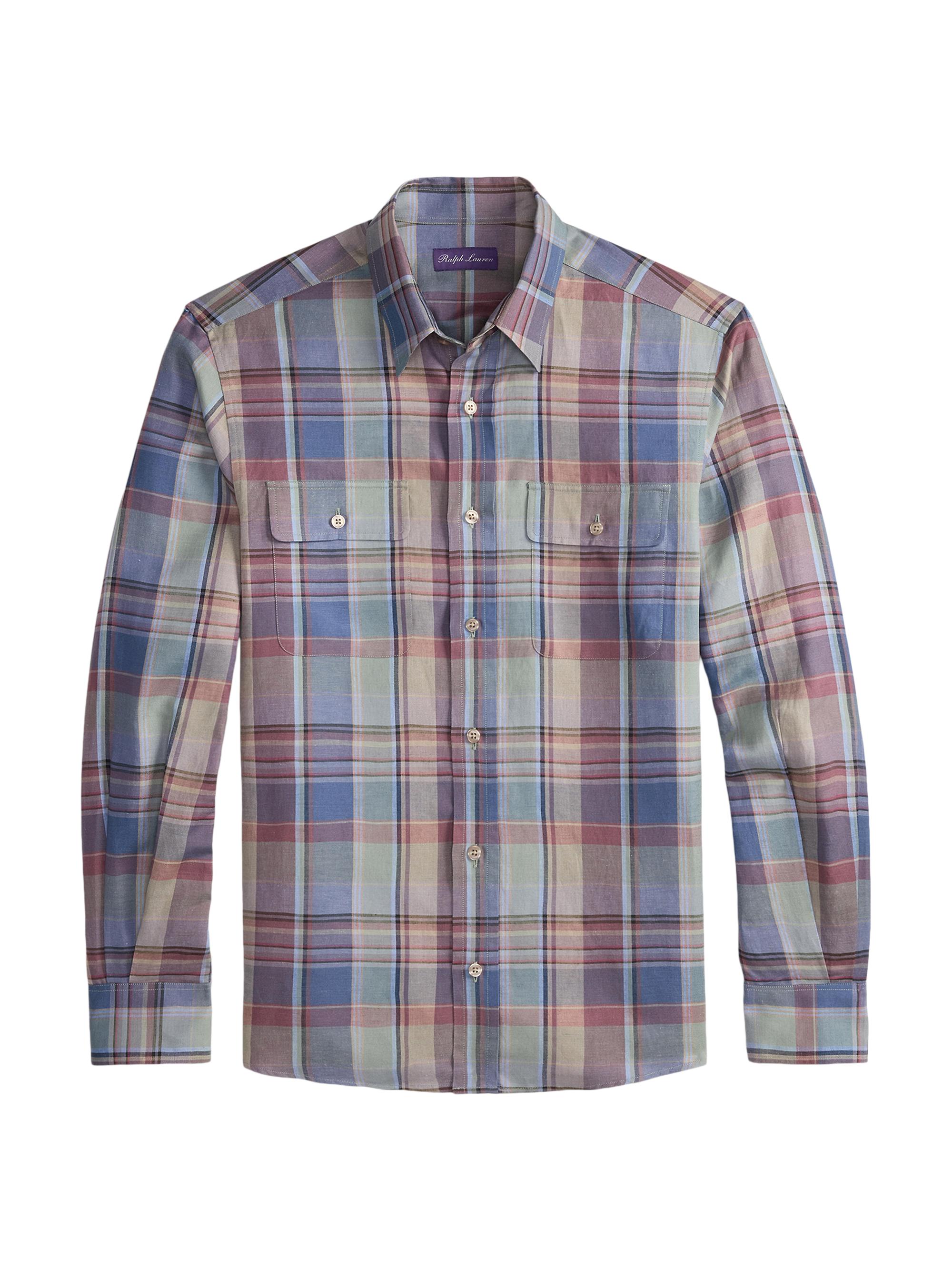 Ralph Lauren Purple Label Western Cotton-Linen Shirt | Saks Fifth
