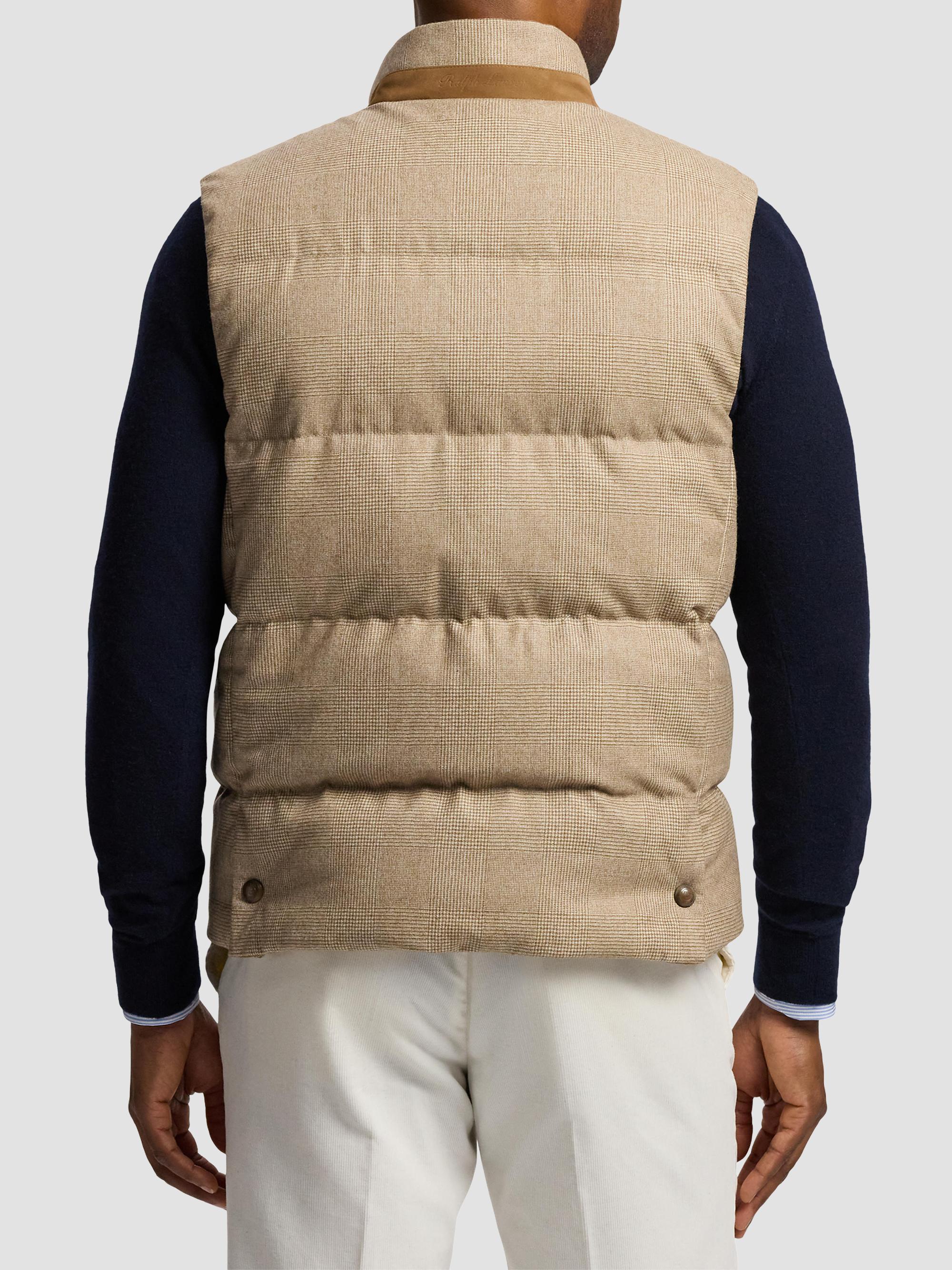 Ralph Lauren Purple Label Whitwell Plaid Wool Down Vest | Saks