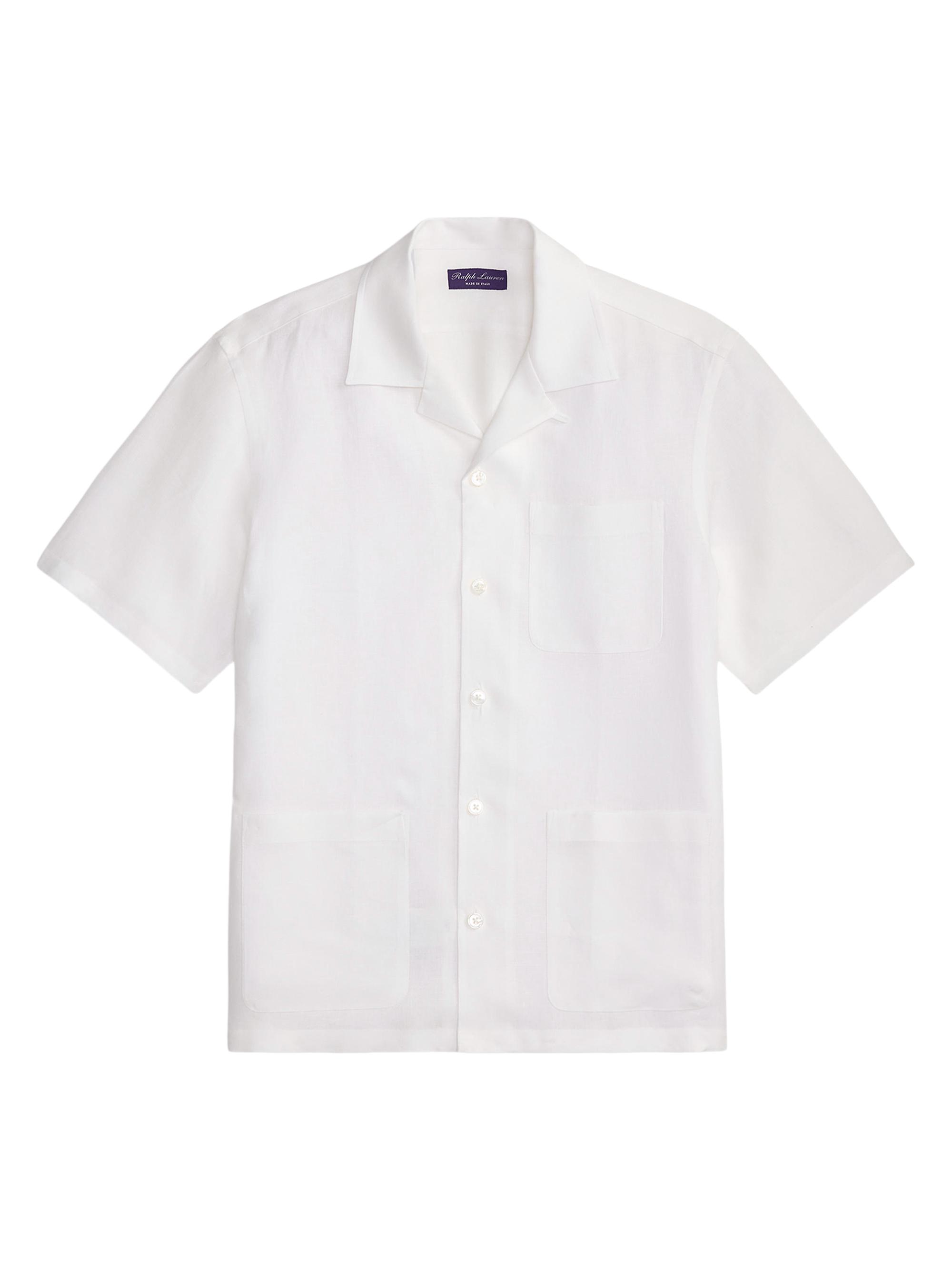 Ralph Lauren Purple Label Men's Linen Camp Shirt - Optic White
