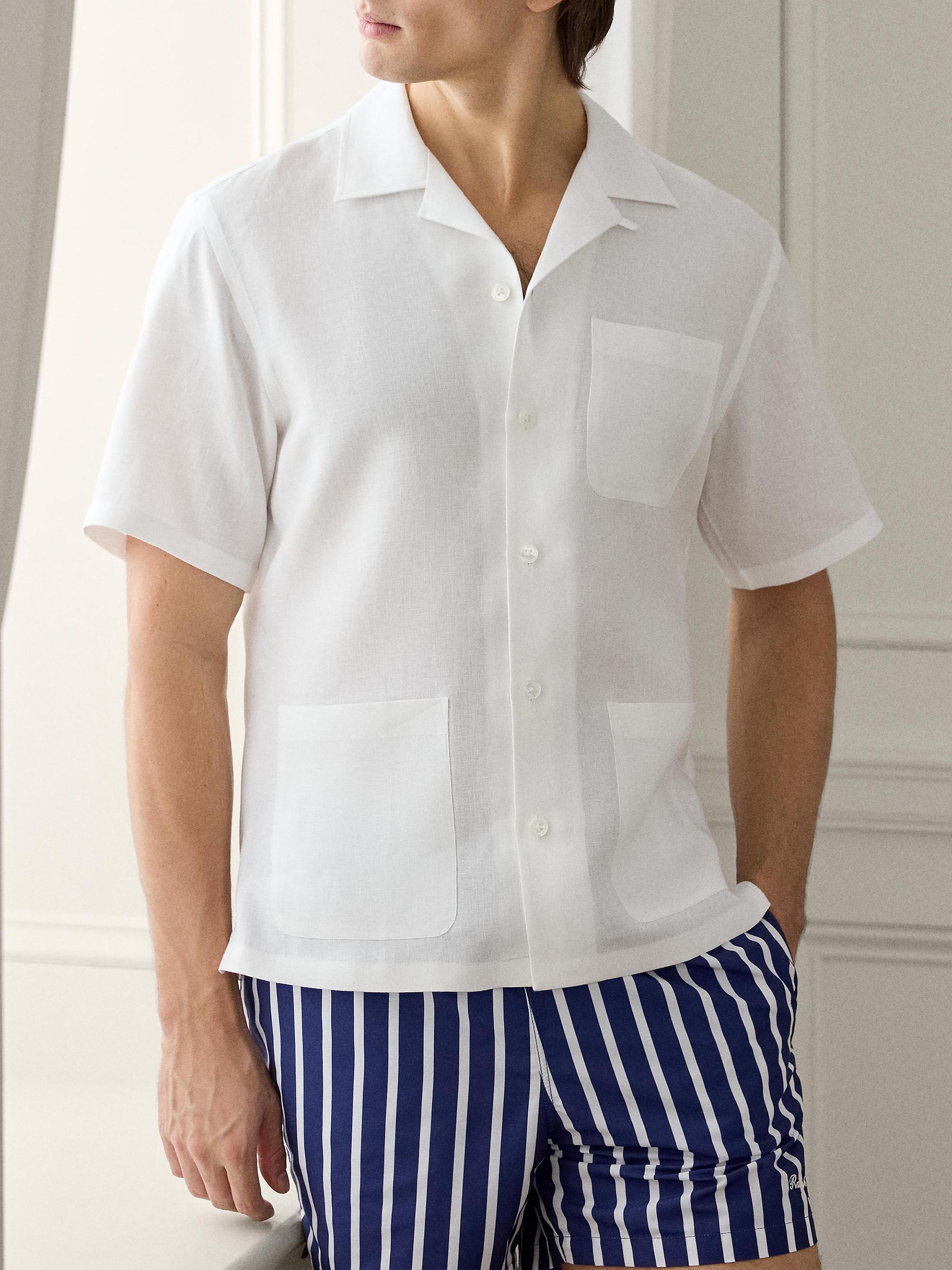 Ralph Lauren Purple Label Linen Camp Shirt | Saks Fifth Avenue
