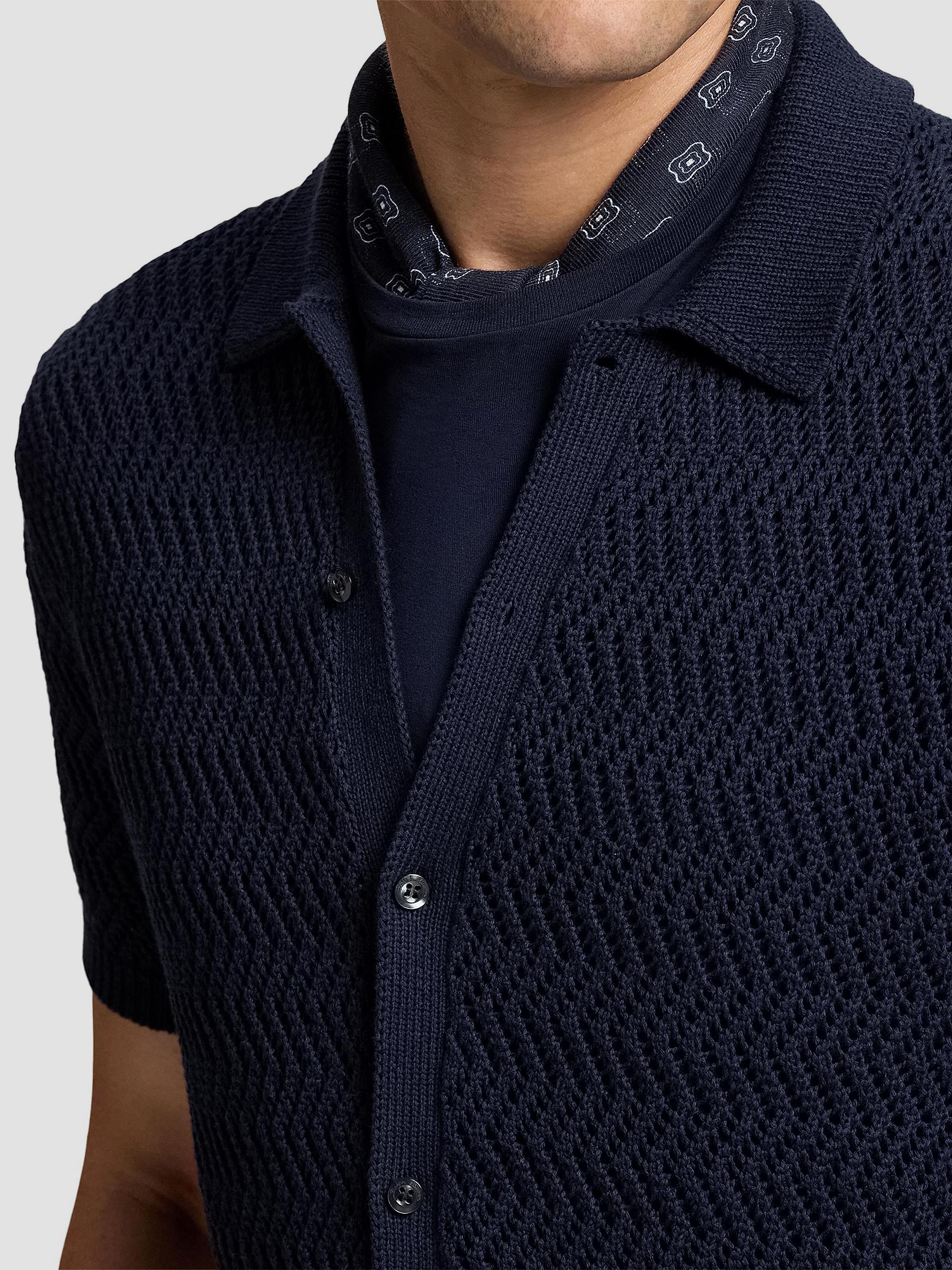 Ralph Lauren Purple Label Textured Cotton Short-Sleeve Cardigan