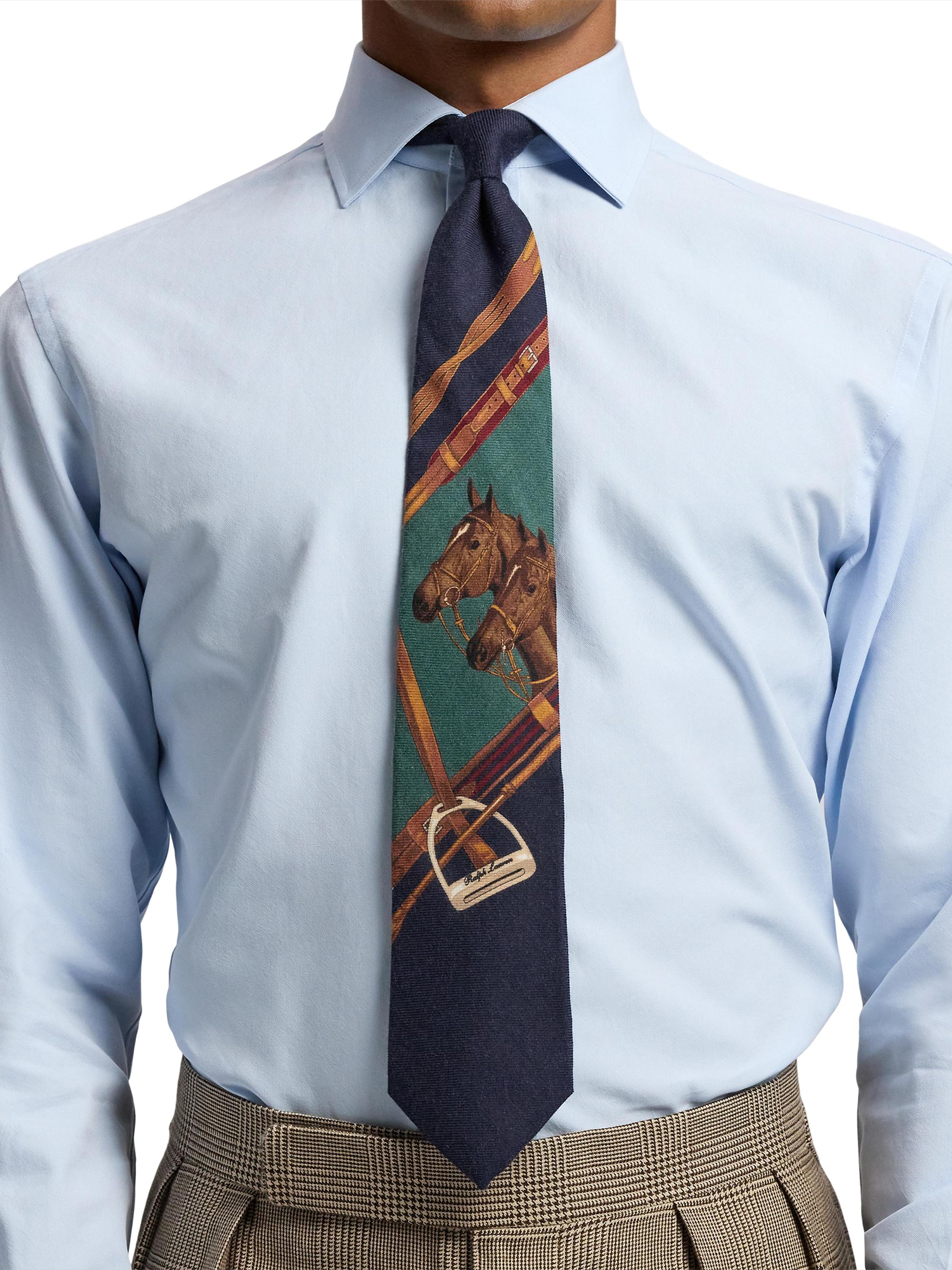 Ralph Lauren Purple Label Equestrian Cashmere-Silk Tie | Saks