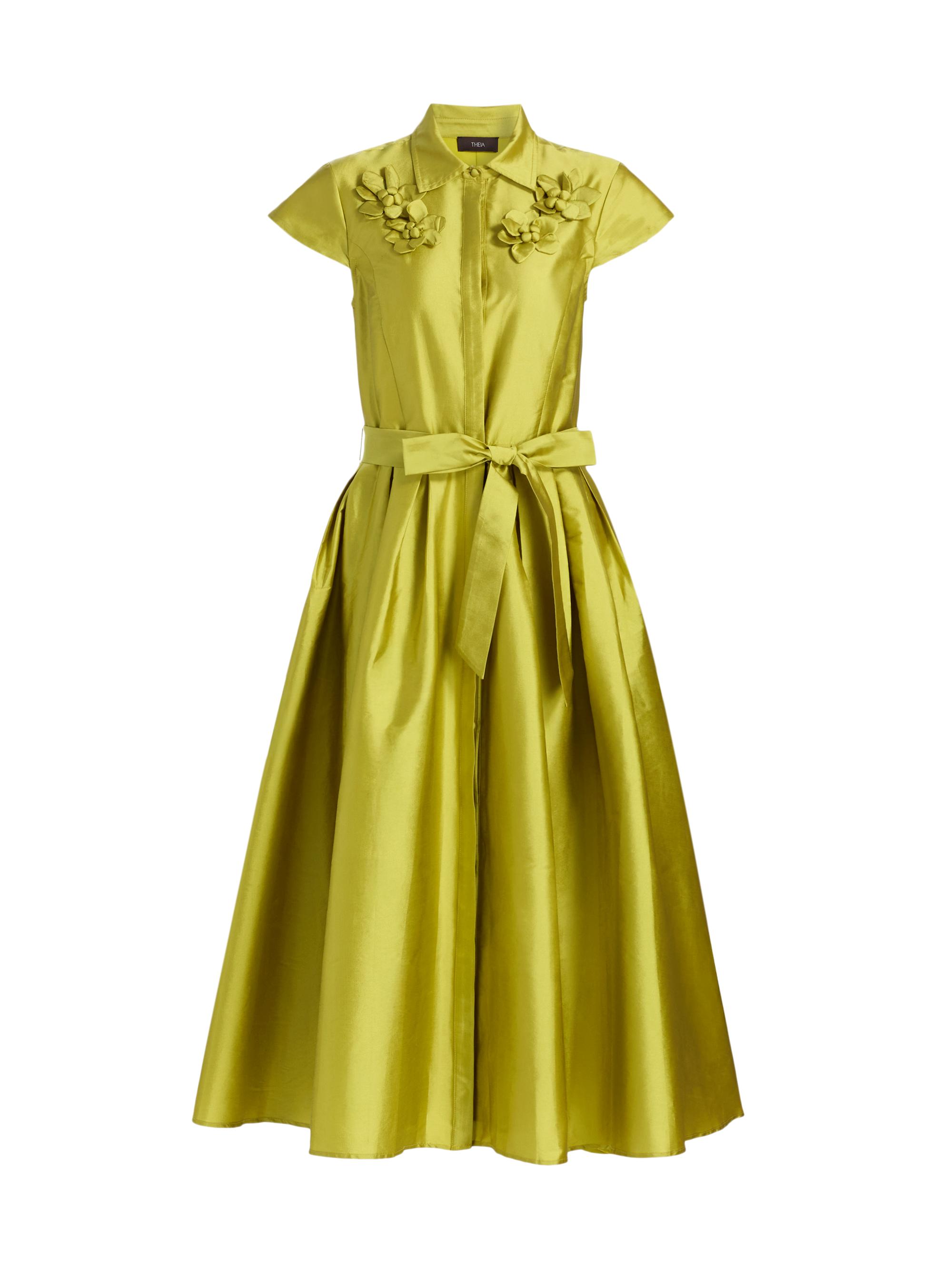 Vada Taffeta Cocktail Shirtdress