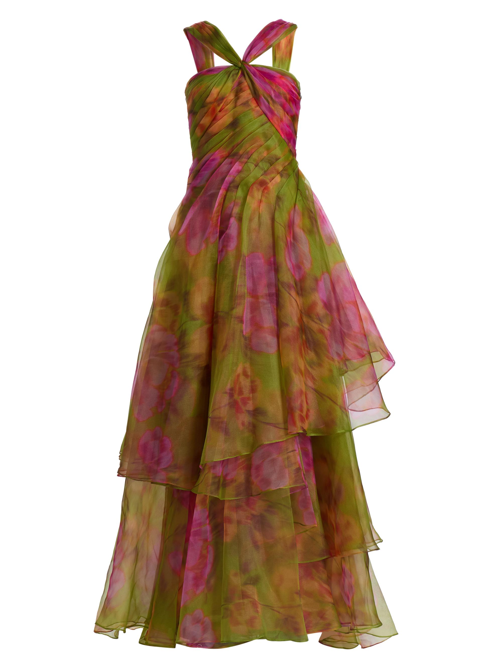 Rosalinda Organza Twisted Halter Gown