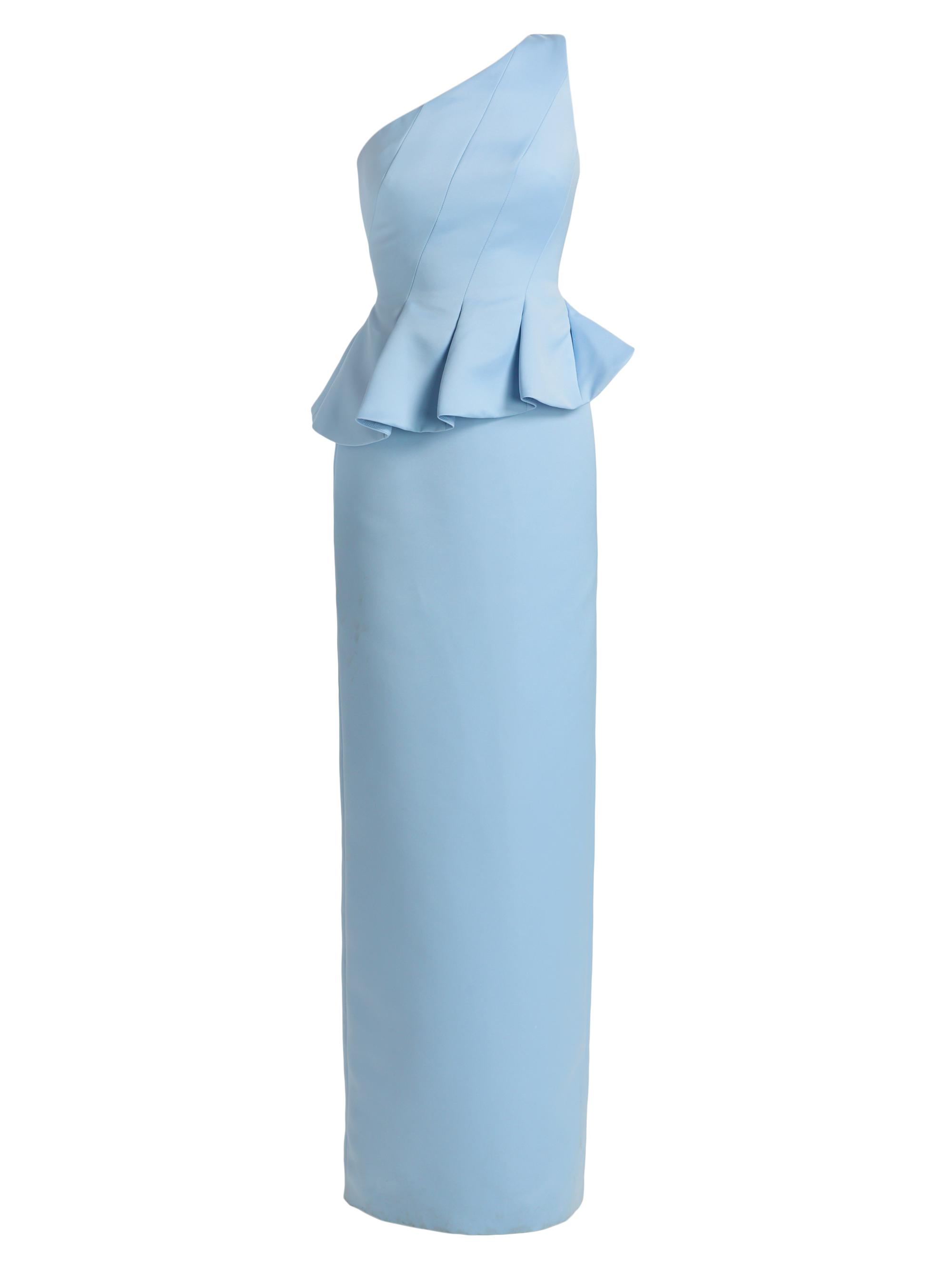 Zenobia Strapless Peplum Duchess Satin Gown