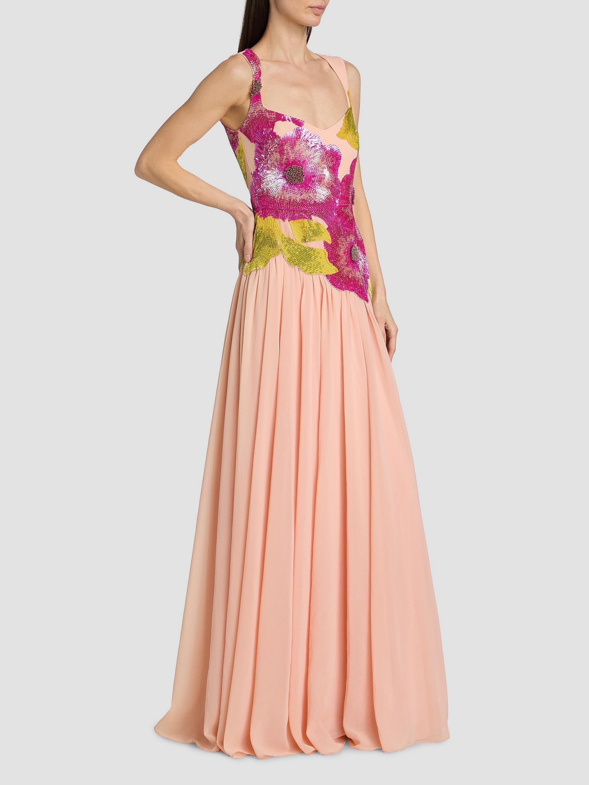 Theia Women's Sandie Floral-Embroidered Gown - Powder Blush | Thumbnail 4