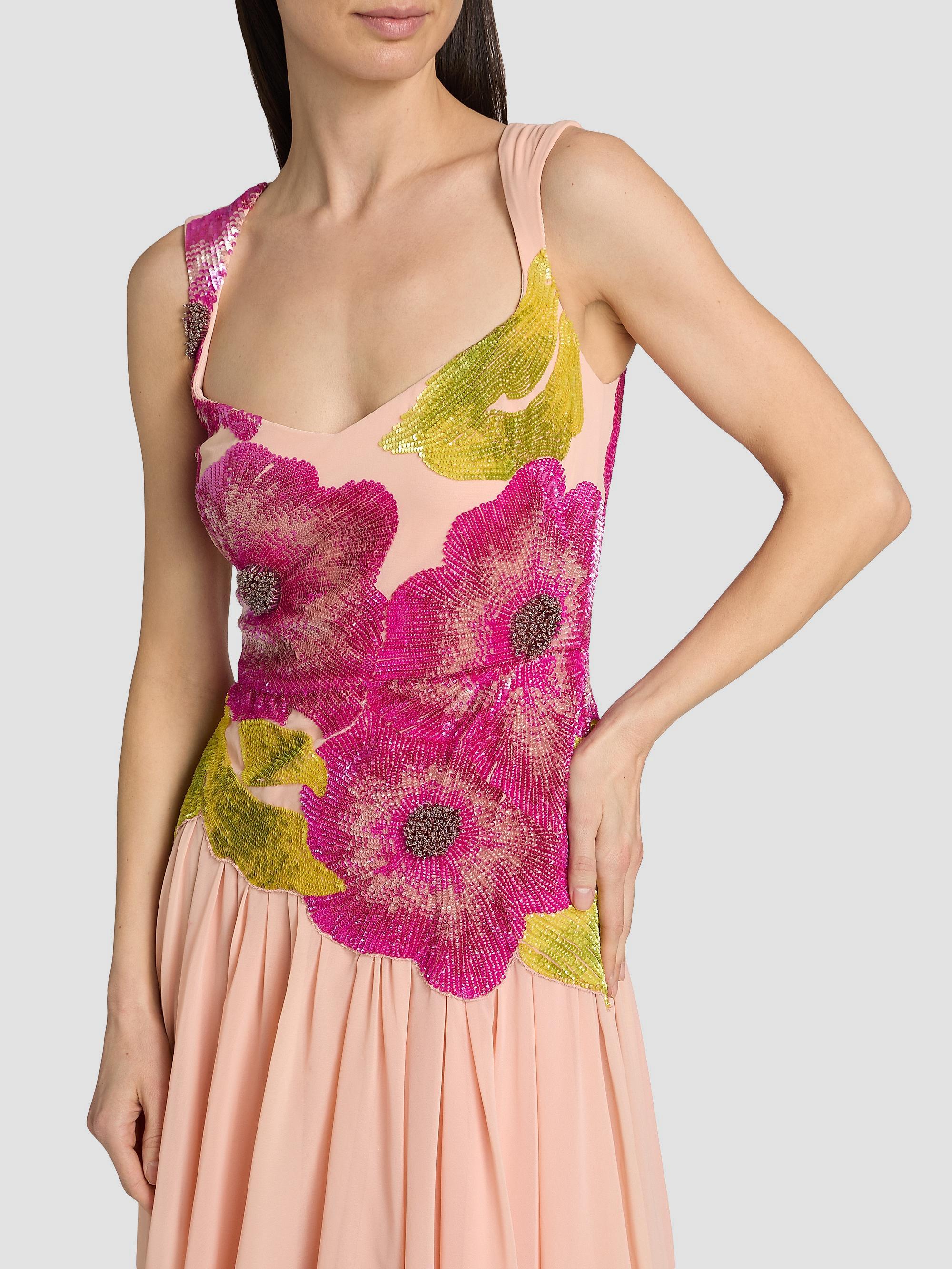 Theia Women's Sandie Floral-Embroidered Gown - Powder Blush | Thumbnail 6