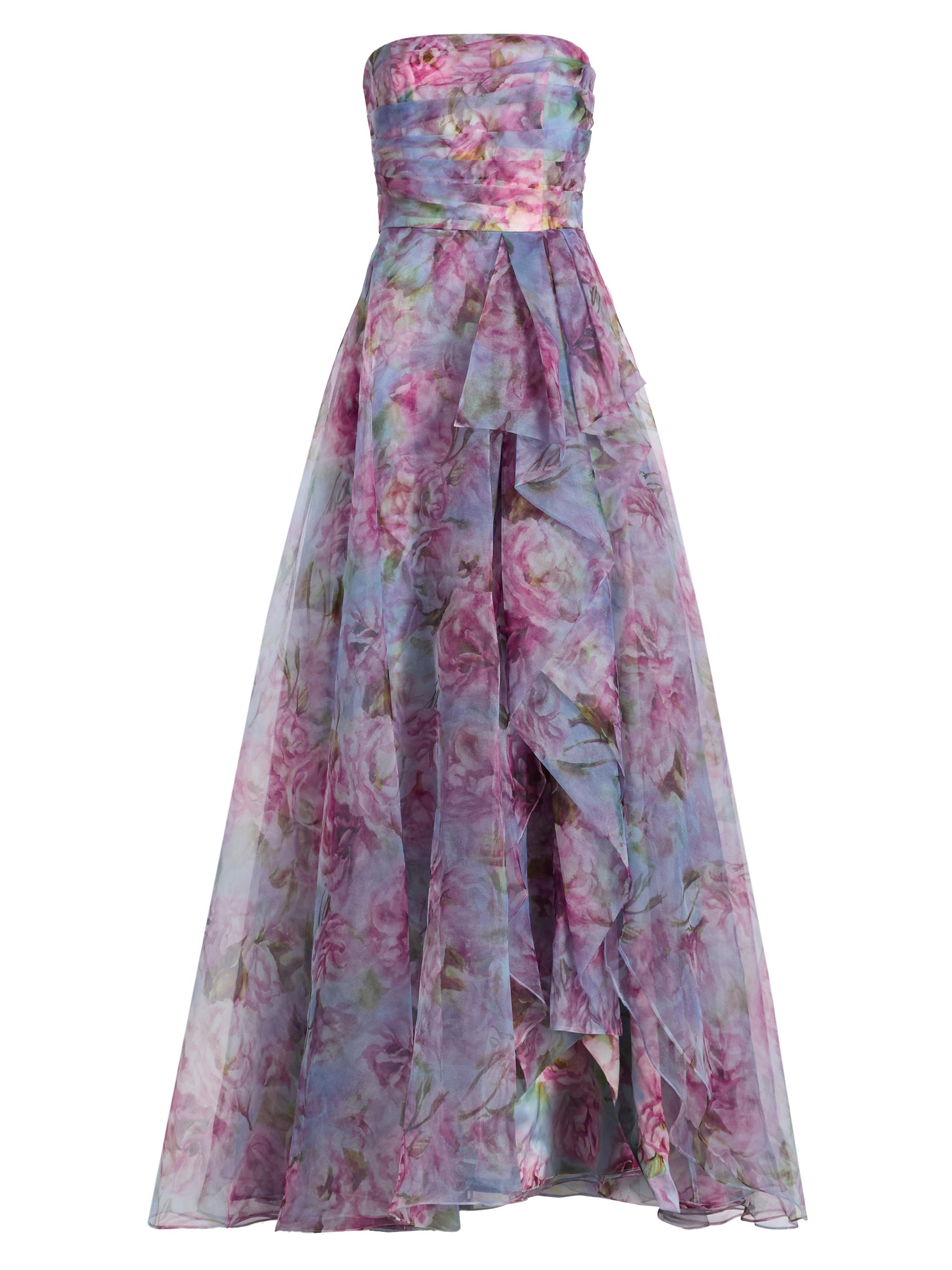 Fahreta Floral Strapless Gown