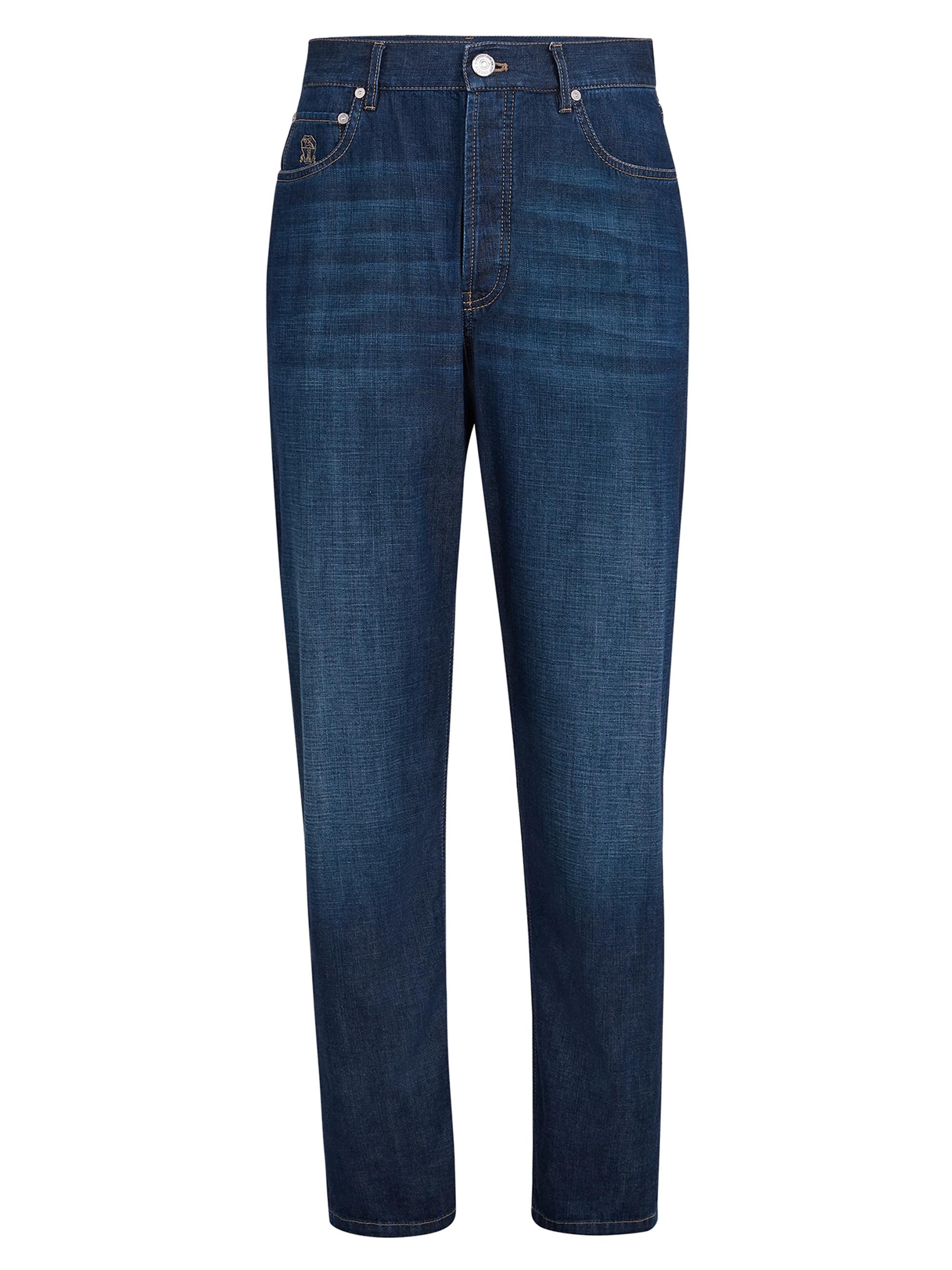 Brunello Cucinelli Comfort Grayscale Denim Iconic Fit Five Pocket