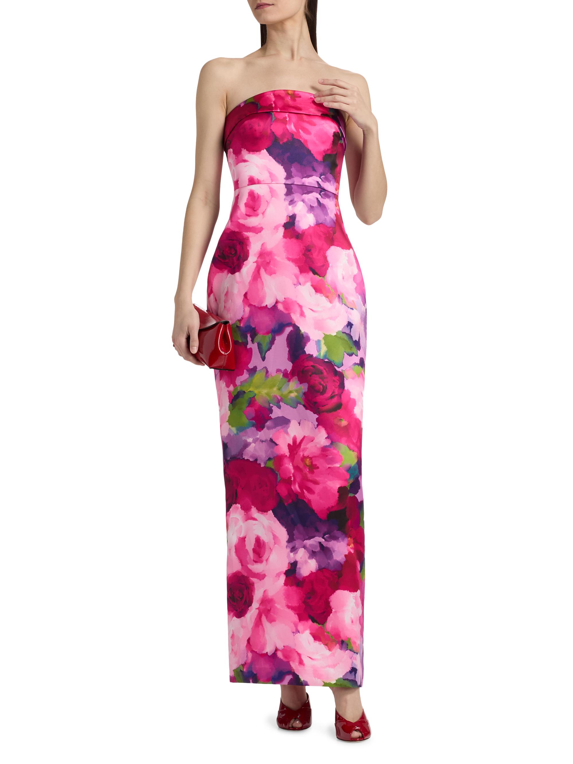 knee length dresses for ladies Cleo Floral One Shoulder Midi