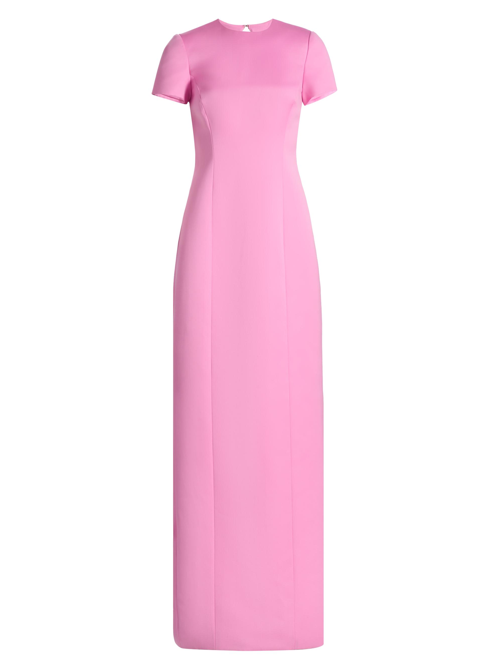 Theia Women's Kyne Column Duchess Satin Gown - Sweetheart Pink