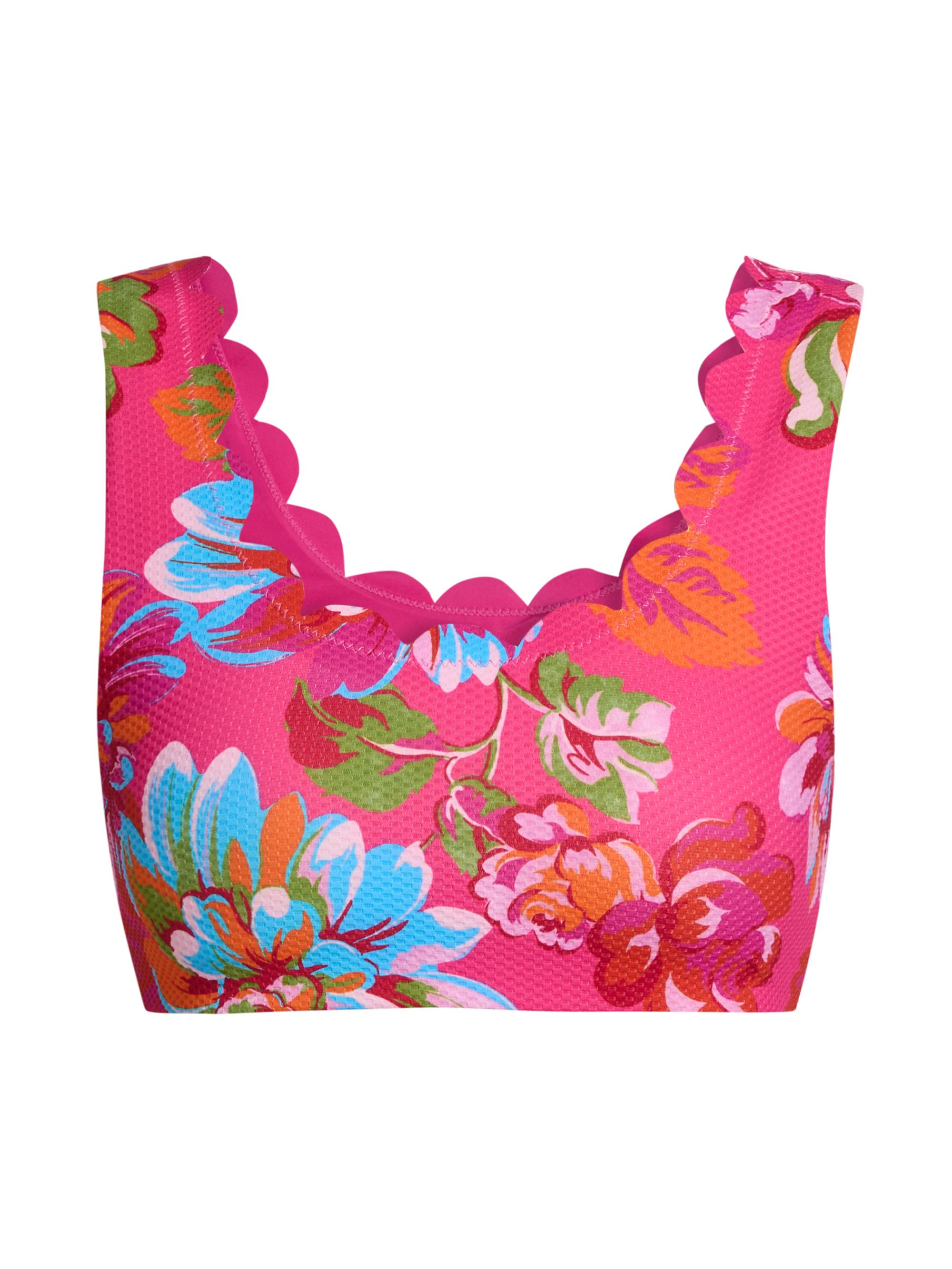 Beach Riot Women's Madison Floral Scallop Bikini Top - Sugar Bloom
