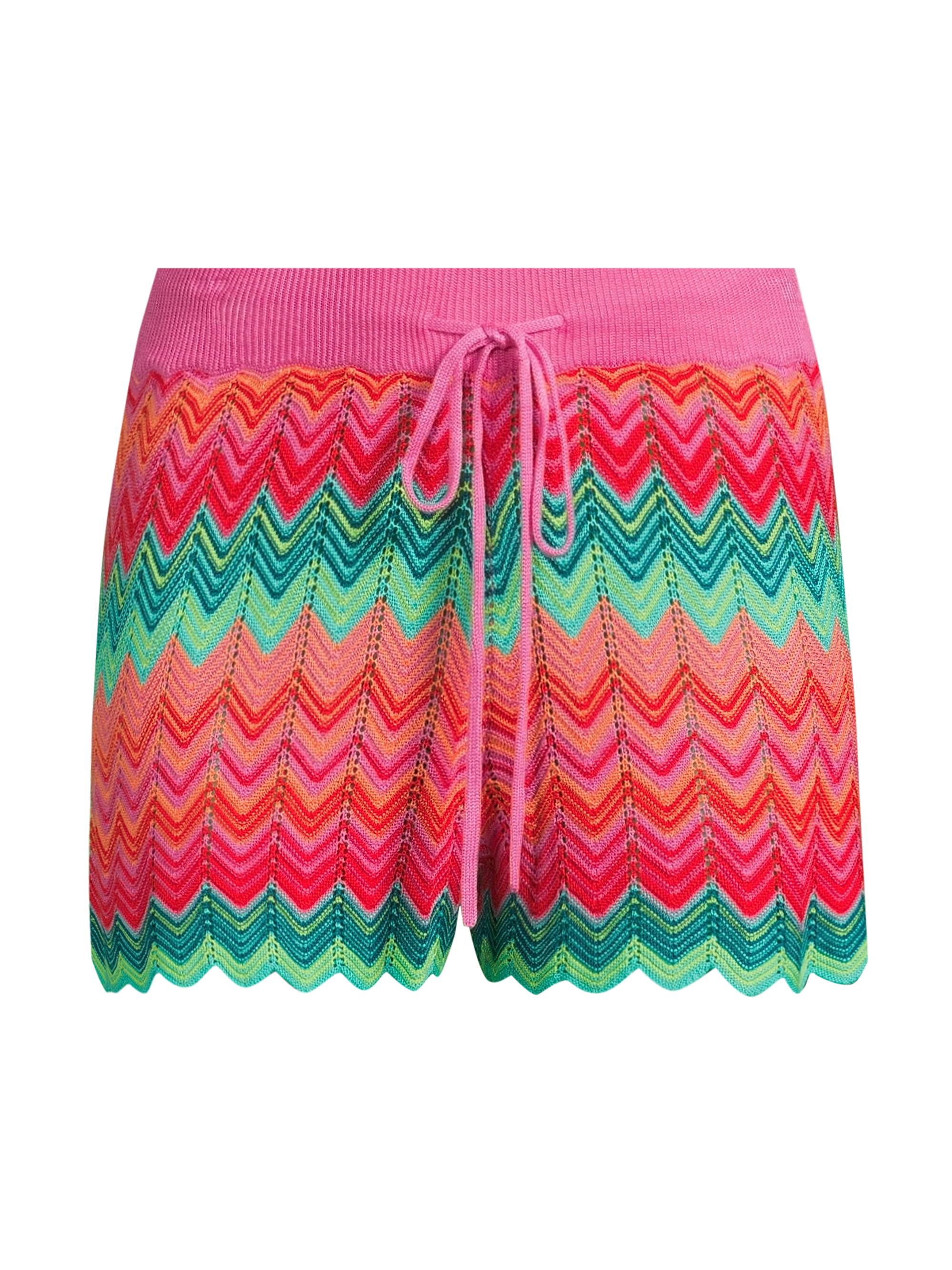 Beach Riot Women's Balboa Chevron Knit Shorts - Strawberry Ice Chevron | Thumbnail 7