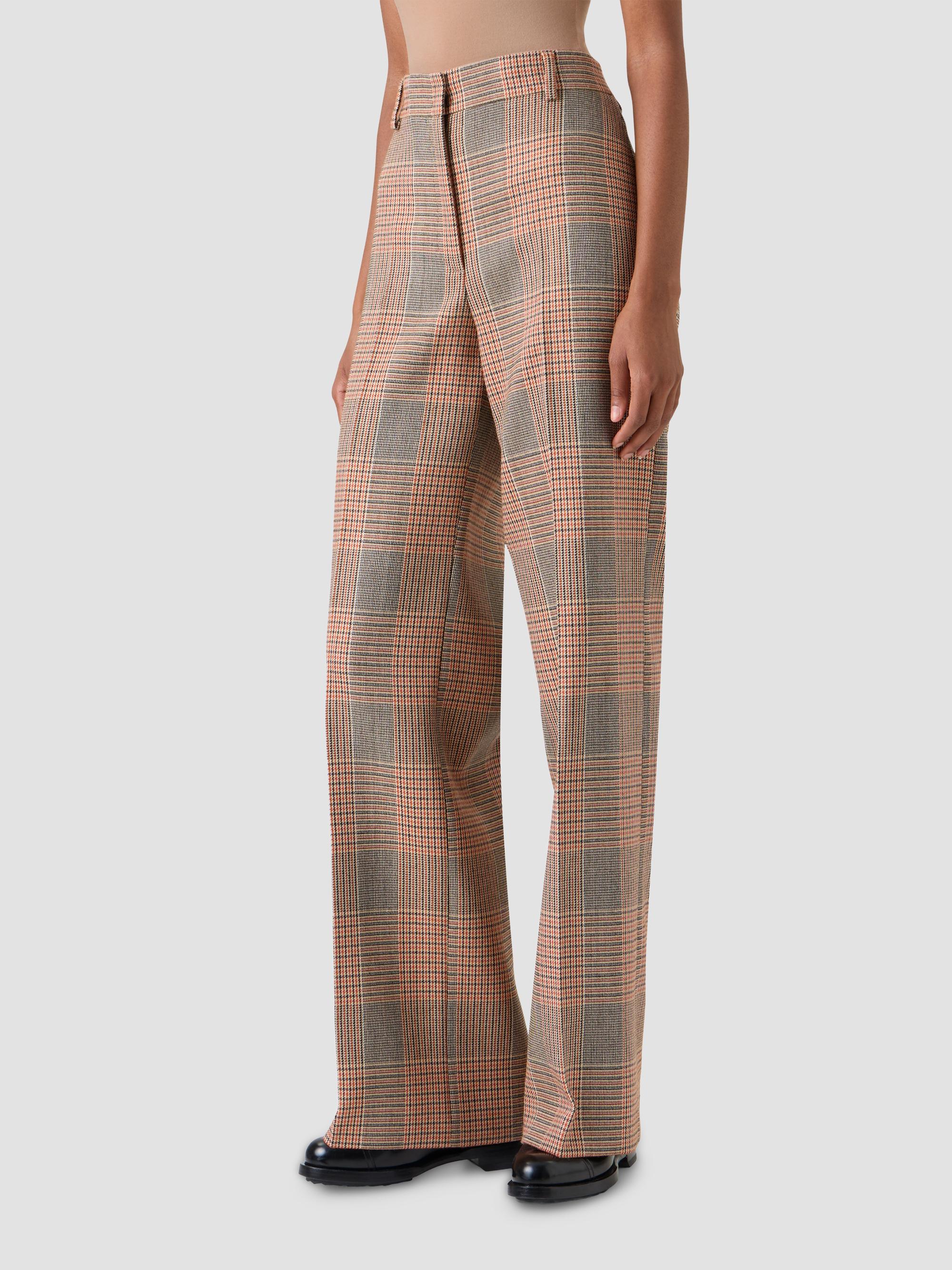 Akris punto Women's Chiaro Glen Check Virgin Wool-Blend Pants - Beige Mocca Orange | Thumbnail 5