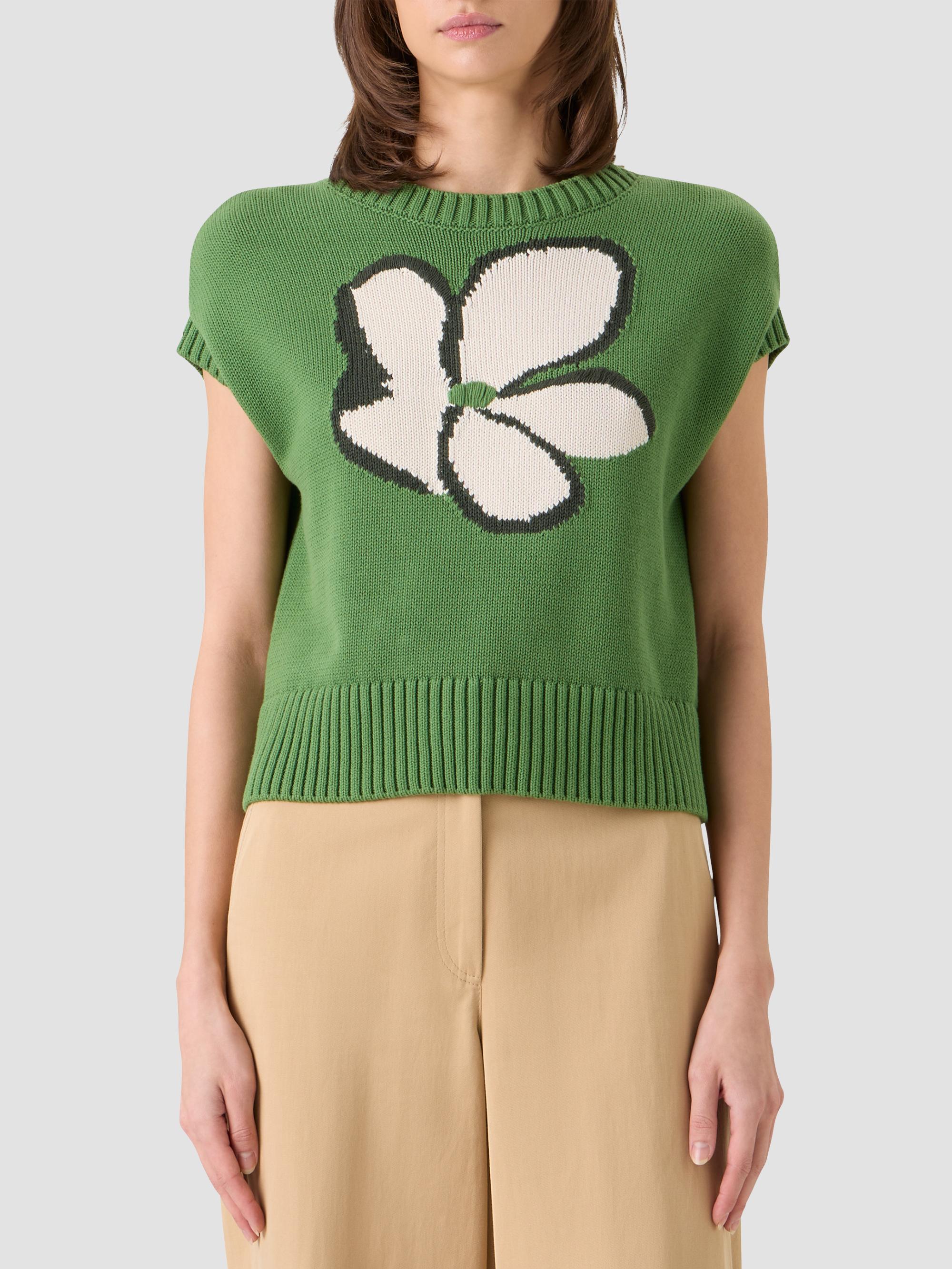 Akris punto Papercut Flower Cotton Sweater | Saks Fifth Avenue