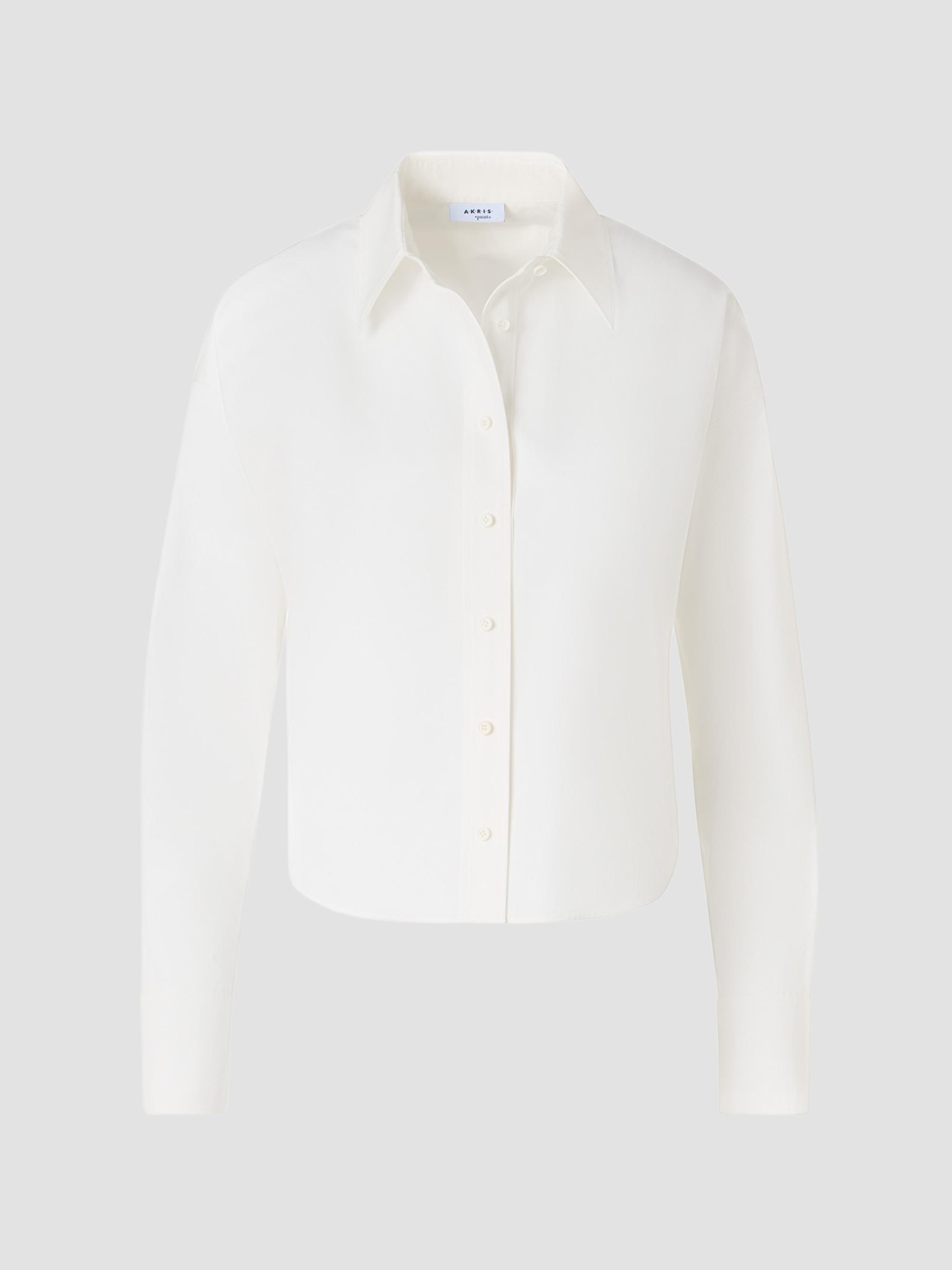 Akris punto Women's Cotton Poplin Crop Shirt - Cream | Thumbnail 7