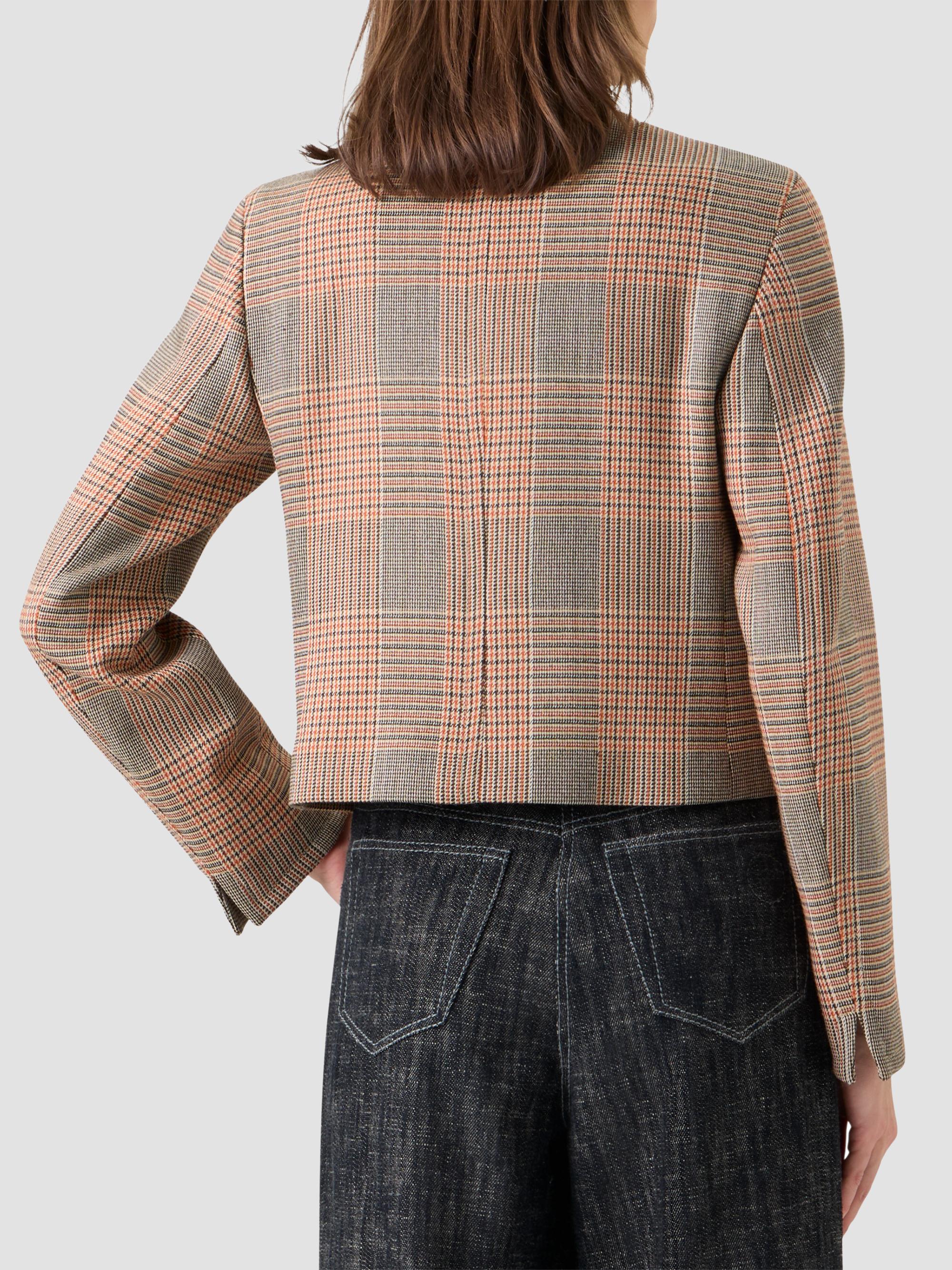 Akris punto Women's Glen Check Virgin Wool-Blend Jacket - Beige Mocca Orange | Thumbnail 3
