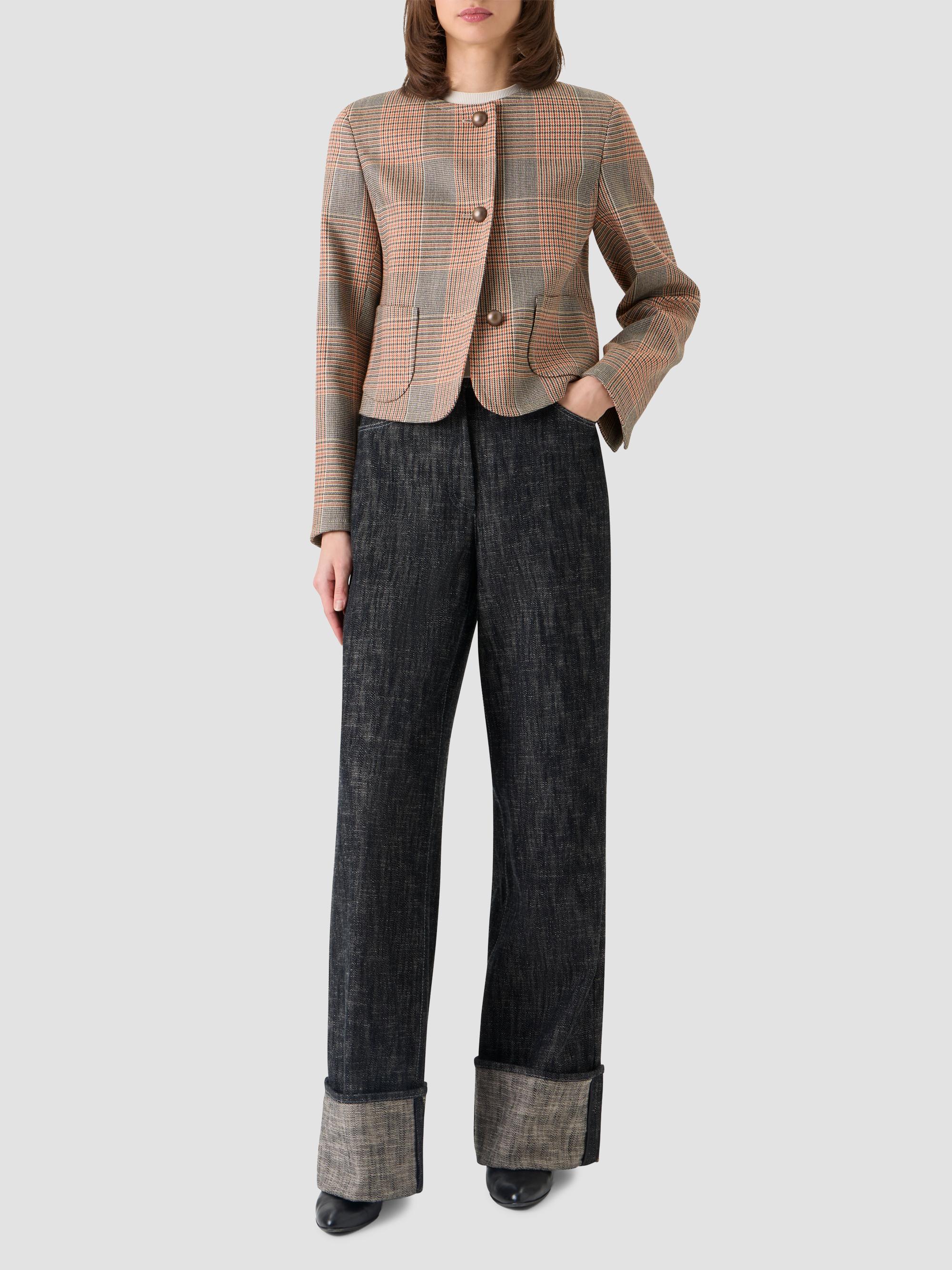 Akris punto Women's Glen Check Virgin Wool-Blend Jacket - Beige Mocca Orange | Thumbnail 2
