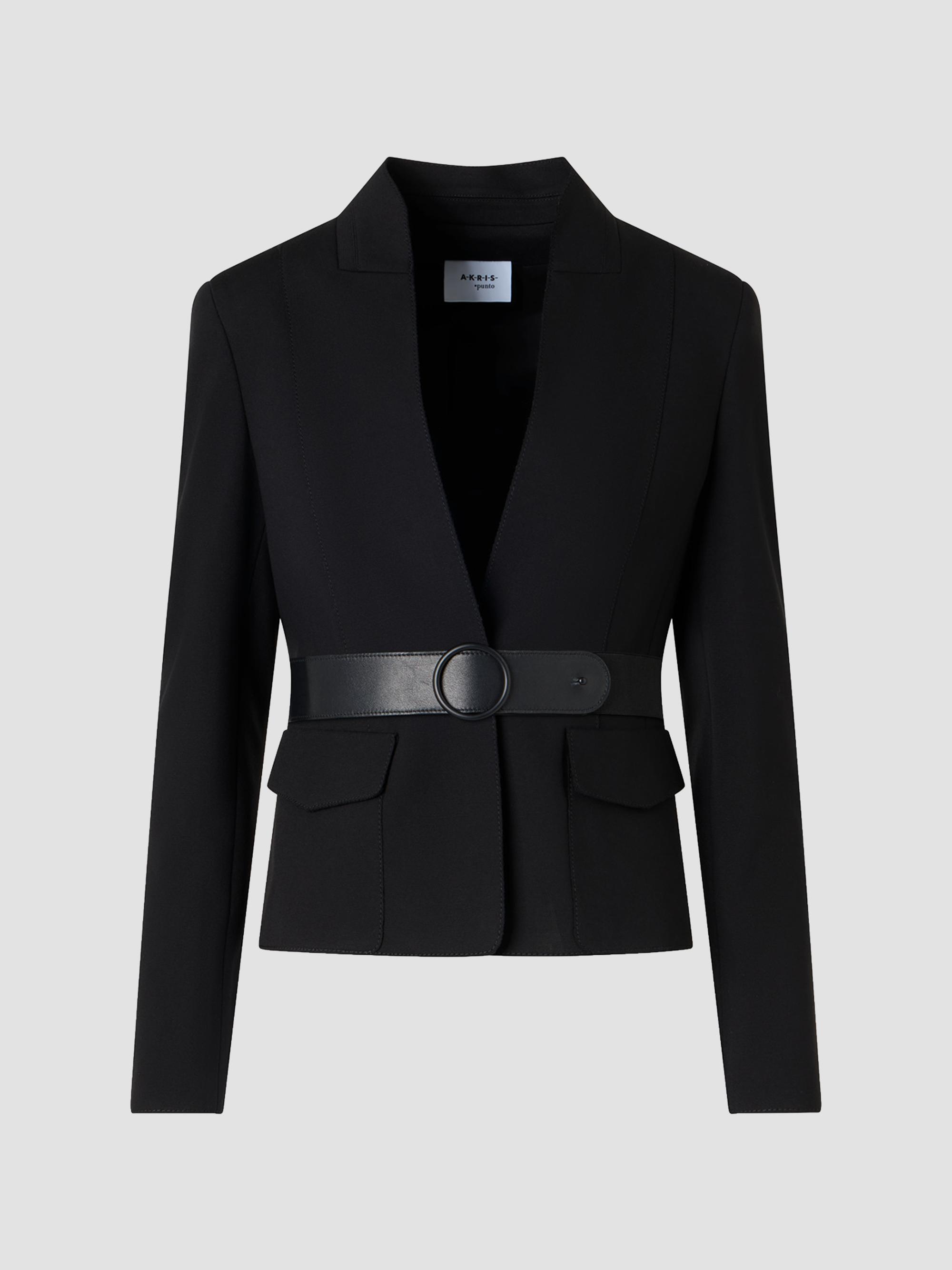 Akris punto Women's Belted Jacket - Black | Thumbnail 7