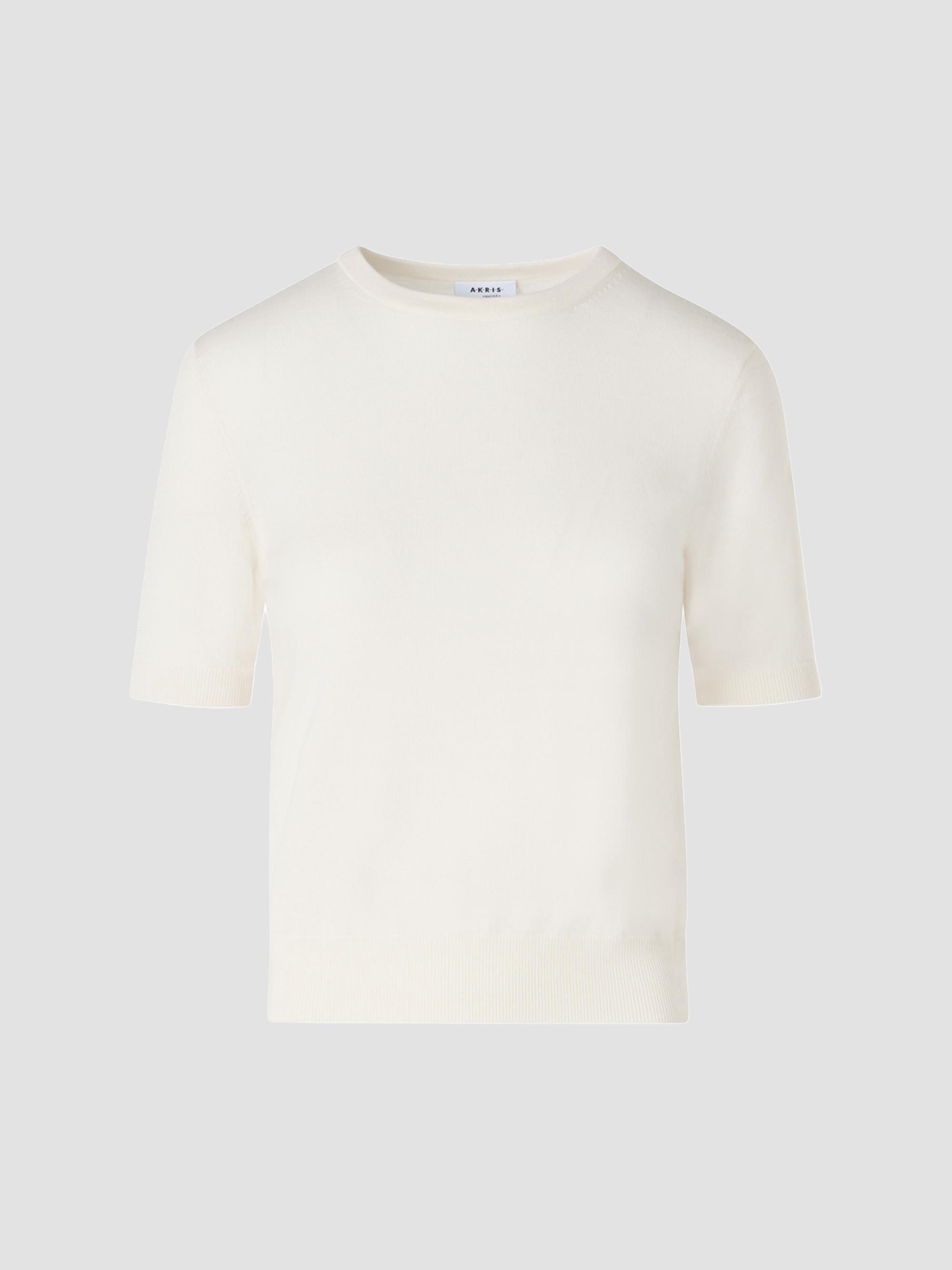 Akris punto Women's Relaxed Wool T-Shirt - Cream