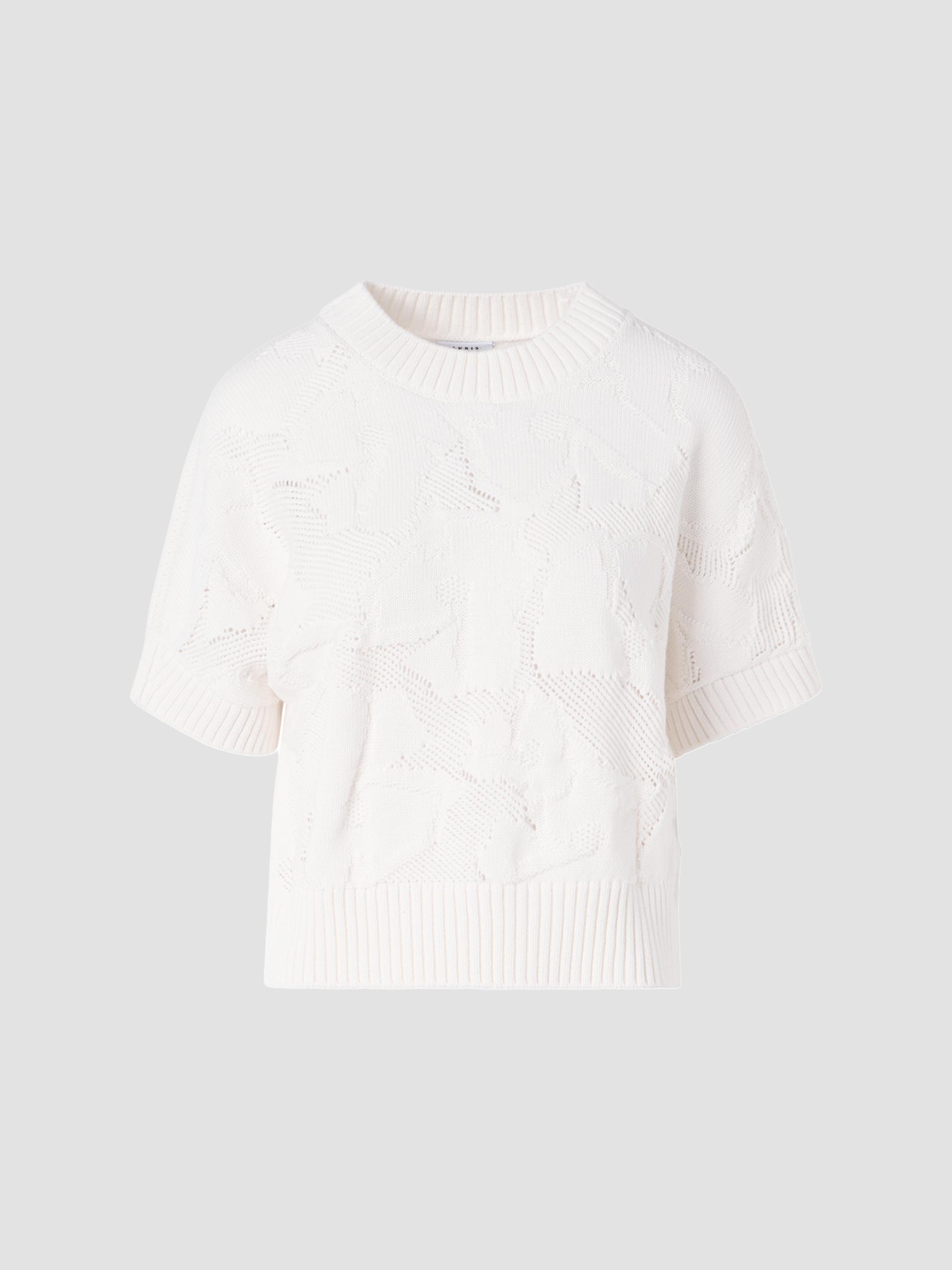 Akris punto Women's Textured Knit Wool Sweater - Cream | Thumbnail 7