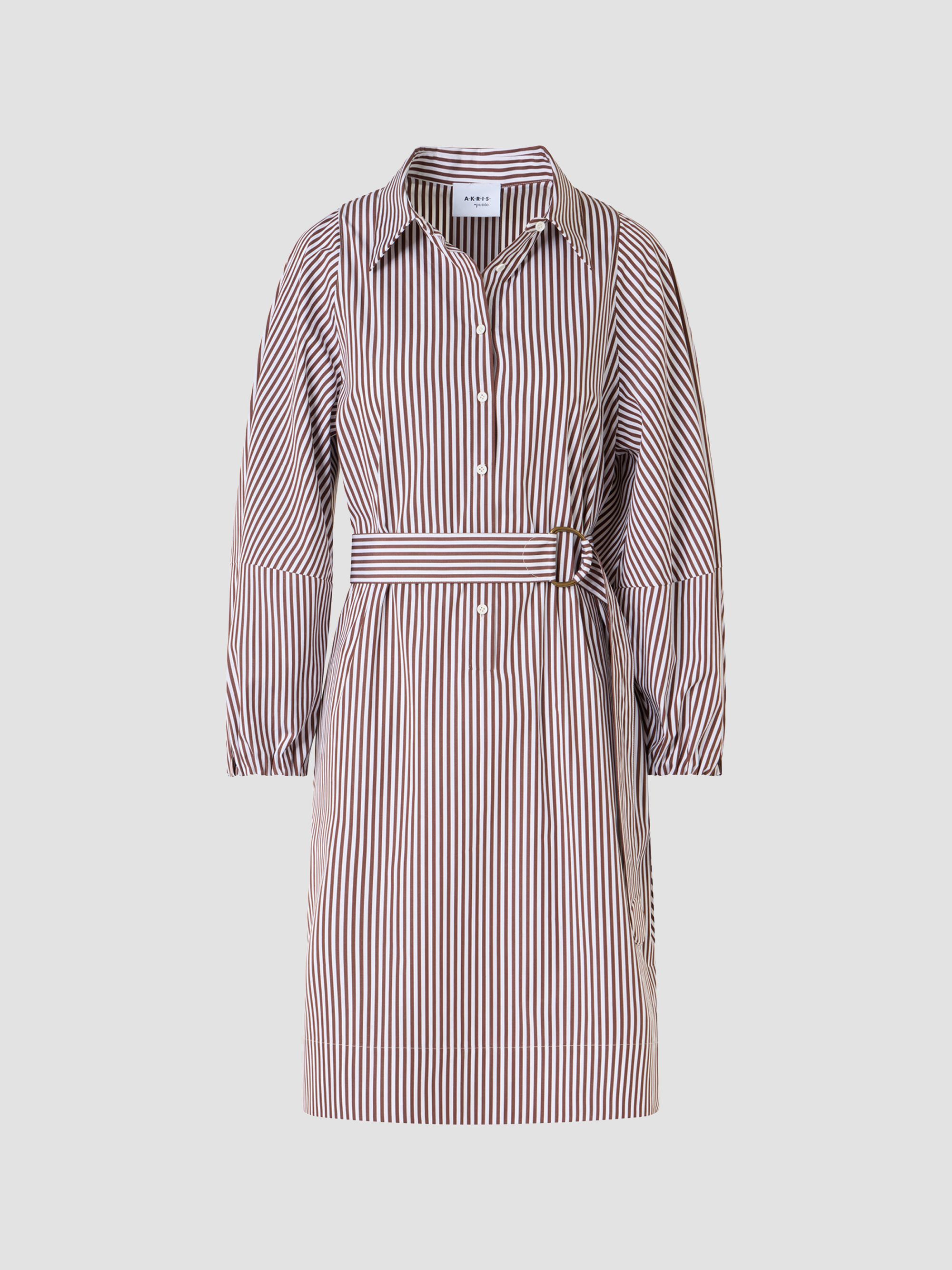 Akris punto Striped Cotton Belted Shirtdress | Saks Fifth Avenue