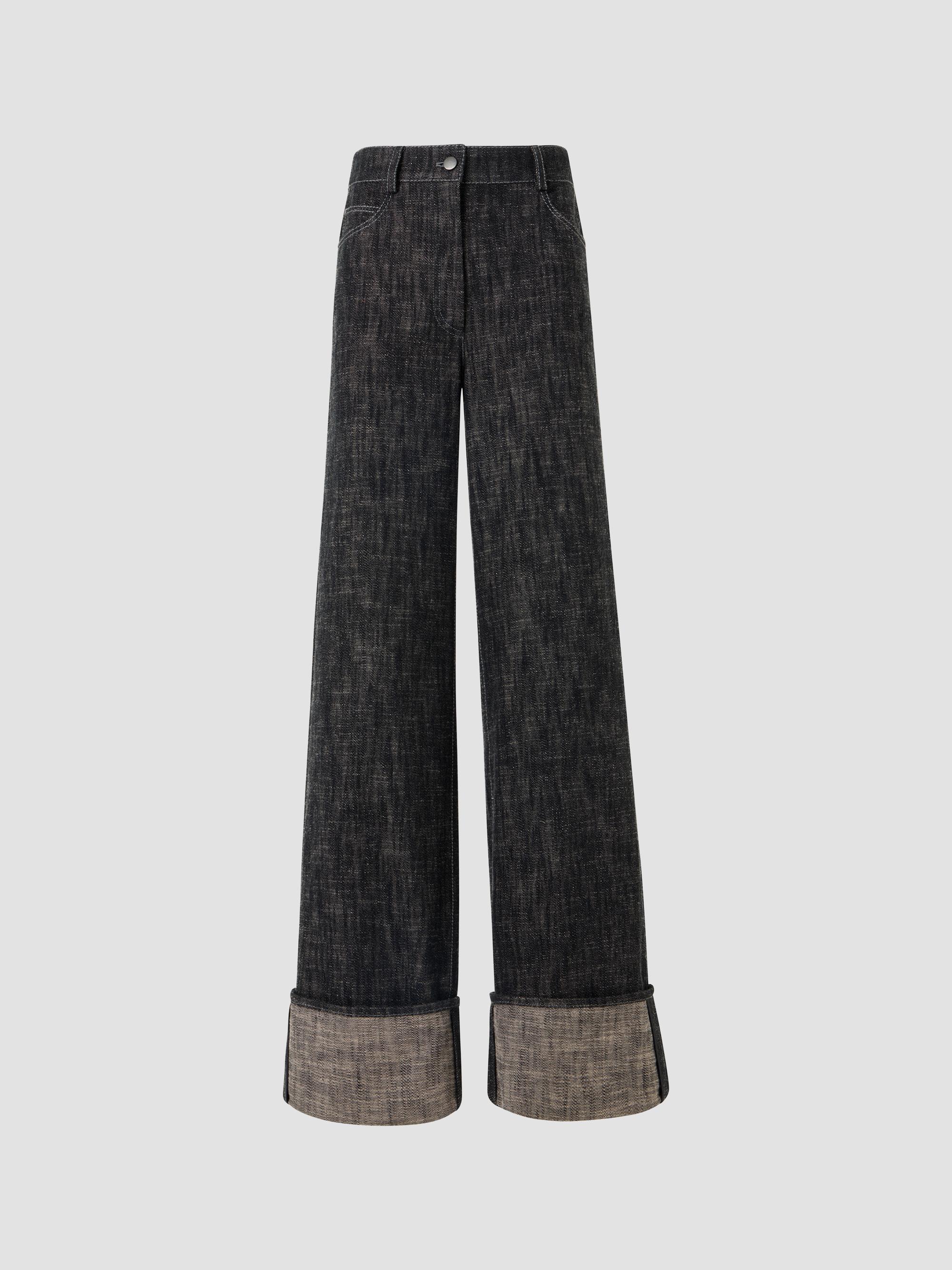 Akris punto Women's Cooper Washed Cuffed Jeans - Black Denim | Thumbnail 6