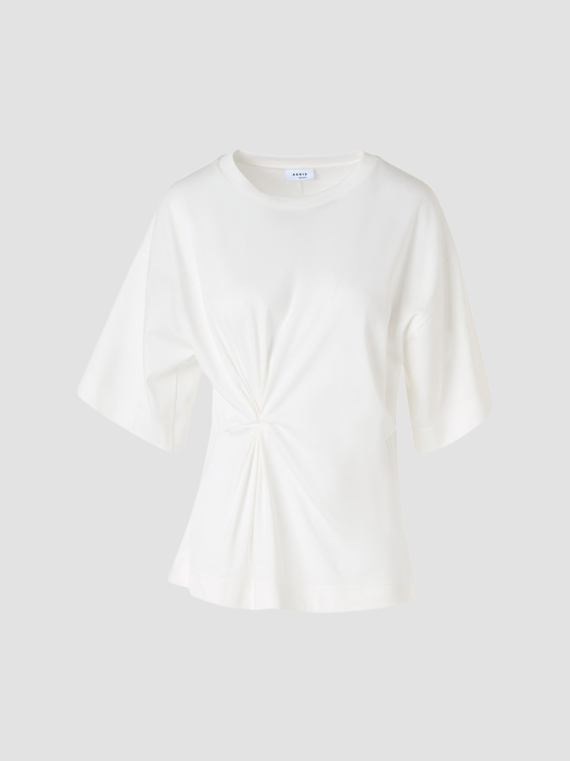 Akris punto Women's Pinched Jersey T-Shirt - Cream | Thumbnail 7