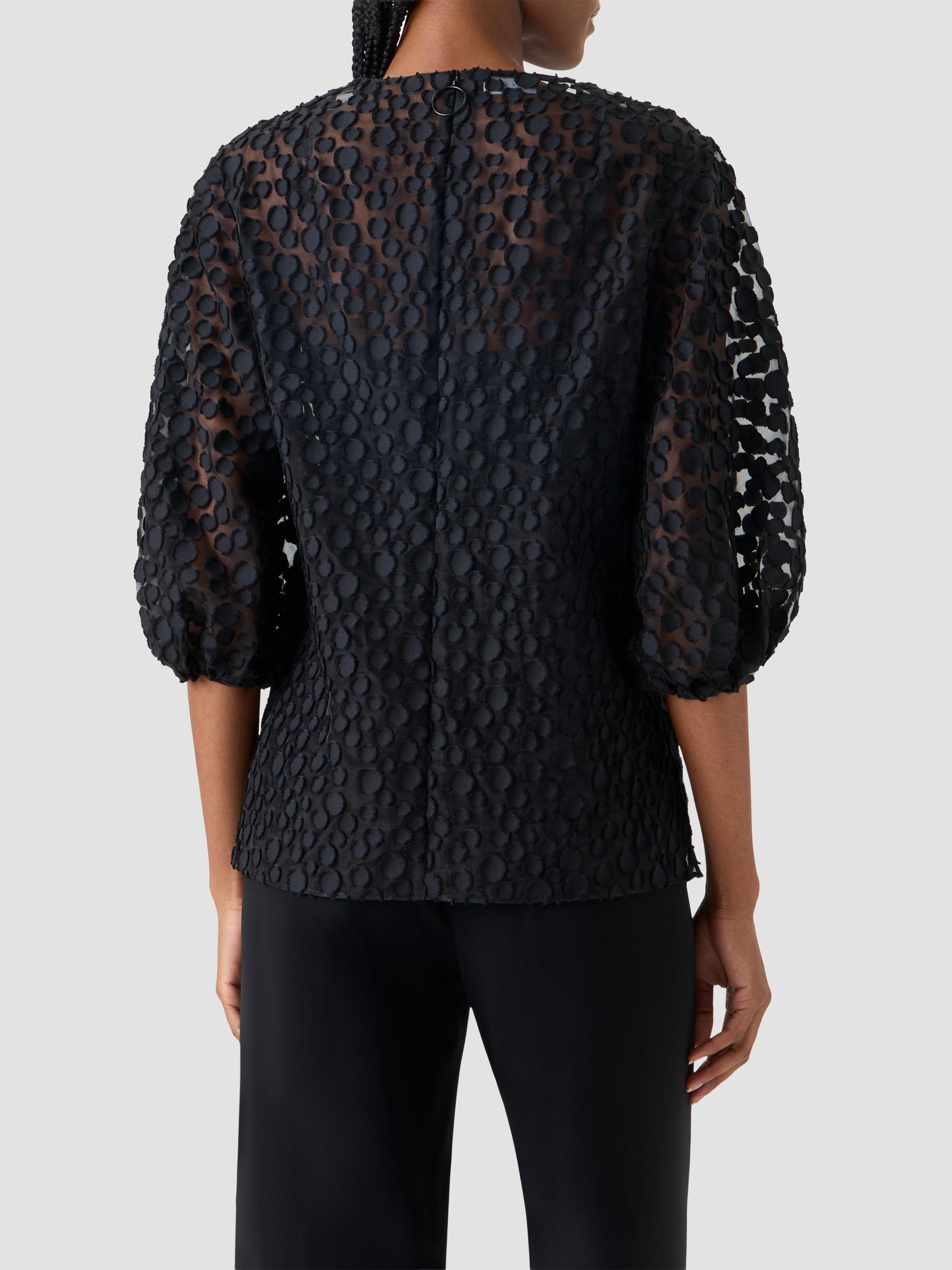 Akris punto Women's Polka Dot Cotton-Blend Top - Black | Thumbnail 3