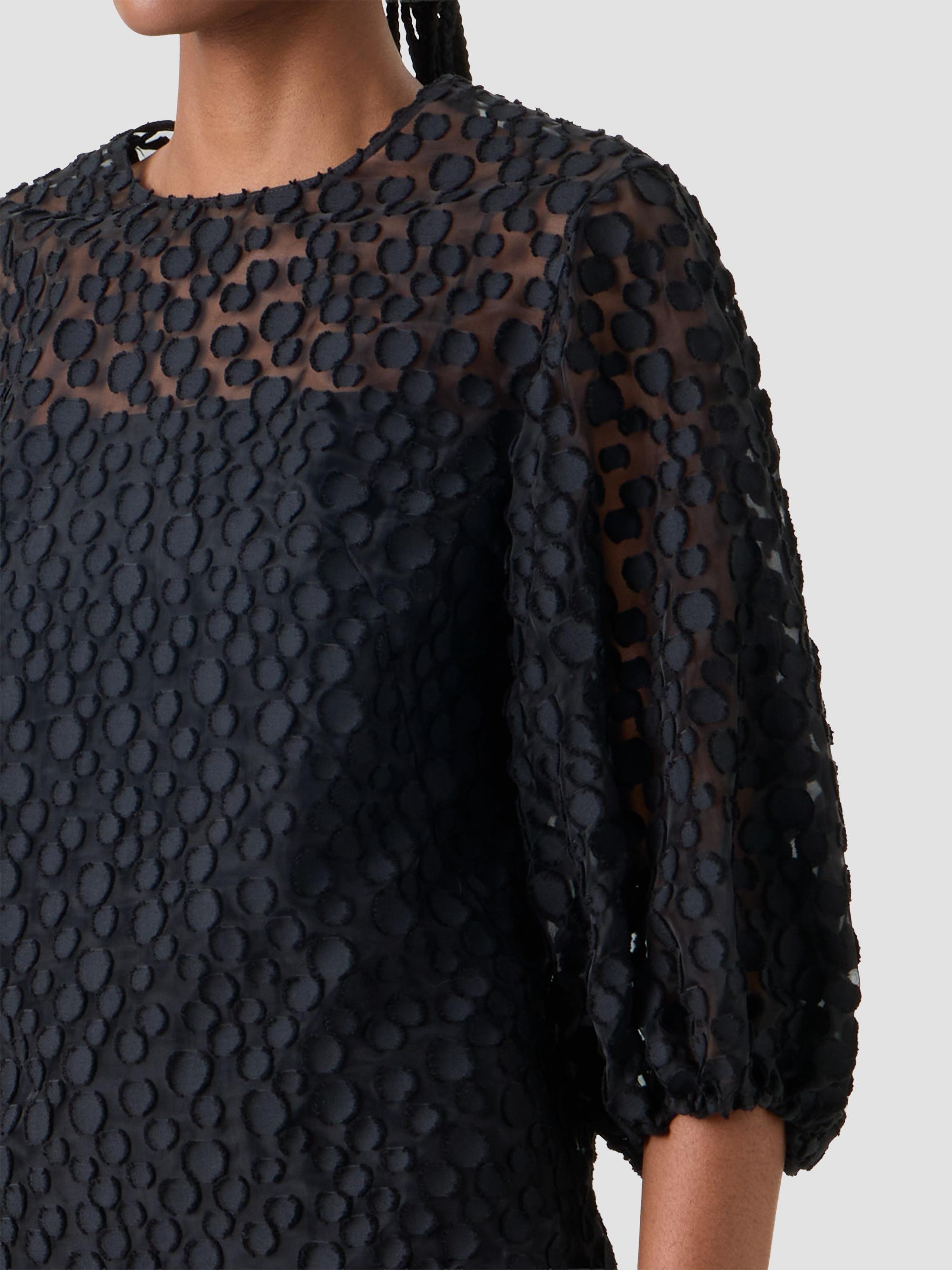 Akris punto Women's Polka Dot Cotton-Blend Top - Black | Thumbnail 5