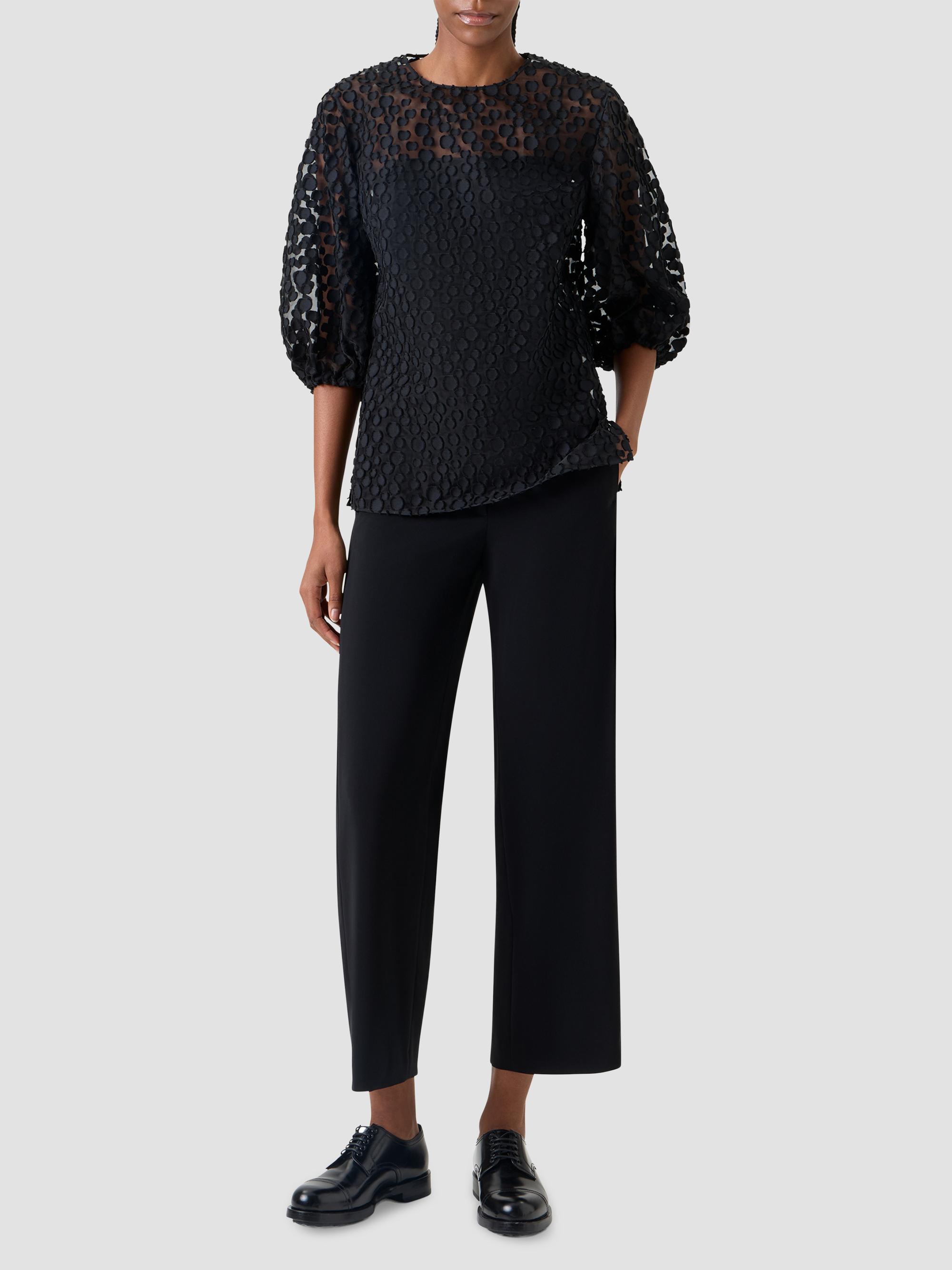 Akris punto Women's Polka Dot Cotton-Blend Top - Black | Thumbnail 2