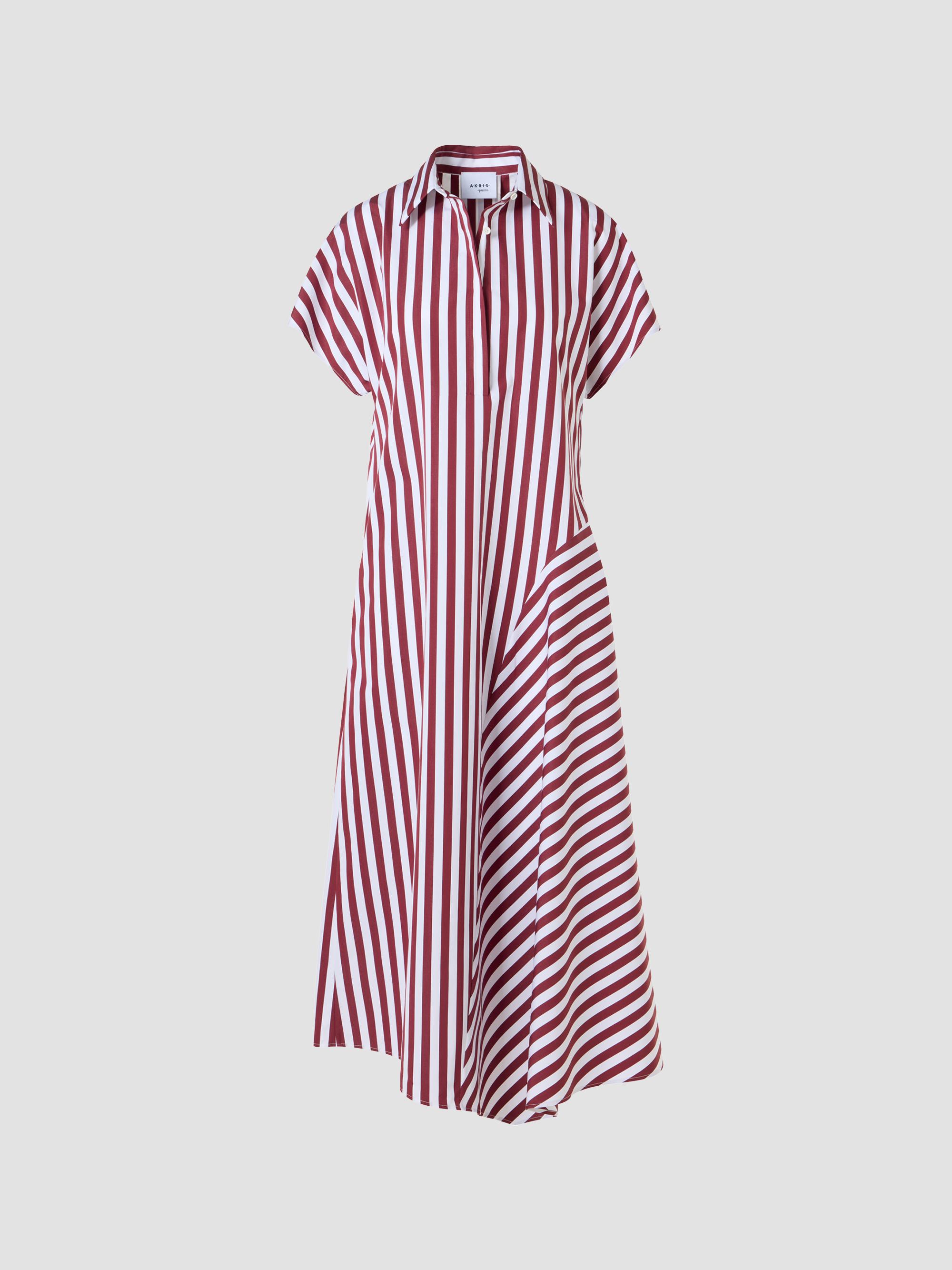 Akris punto Abstract Georgette Crewneck Midi-Dress | Saks Fifth Avenue