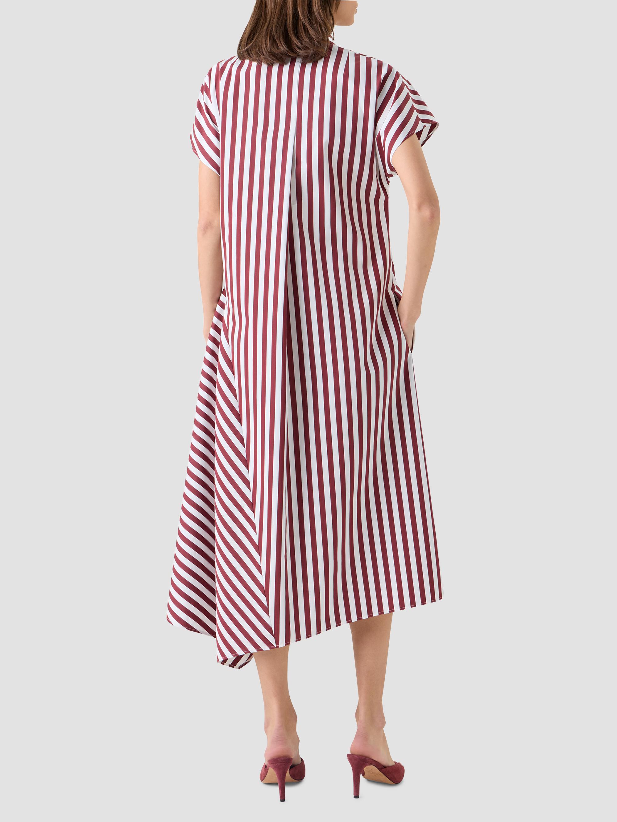 Akris punto Women's Kodak Striped Cotton Midi Shirtdress - Pomegranate Cream | Thumbnail 3