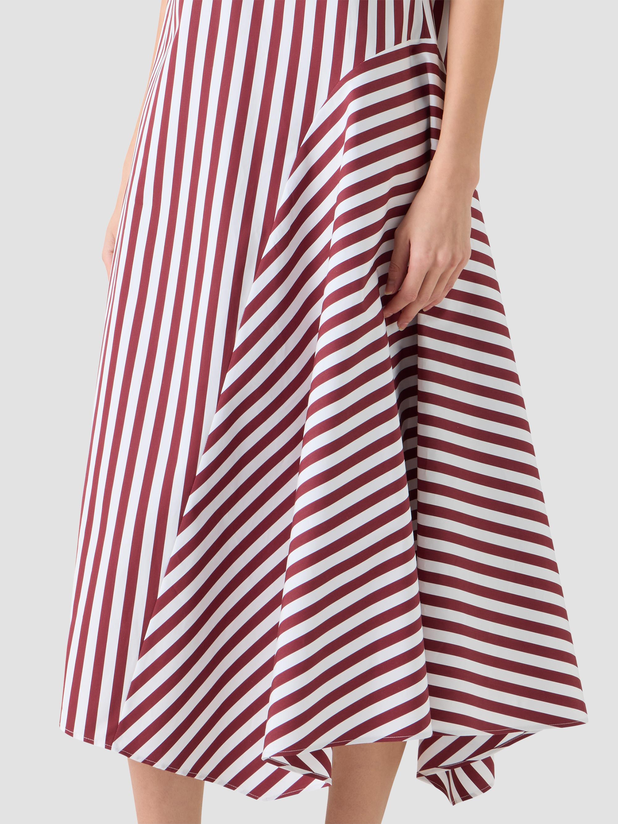 Akris punto Women's Kodak Striped Cotton Midi Shirtdress - Pomegranate Cream | Thumbnail 5