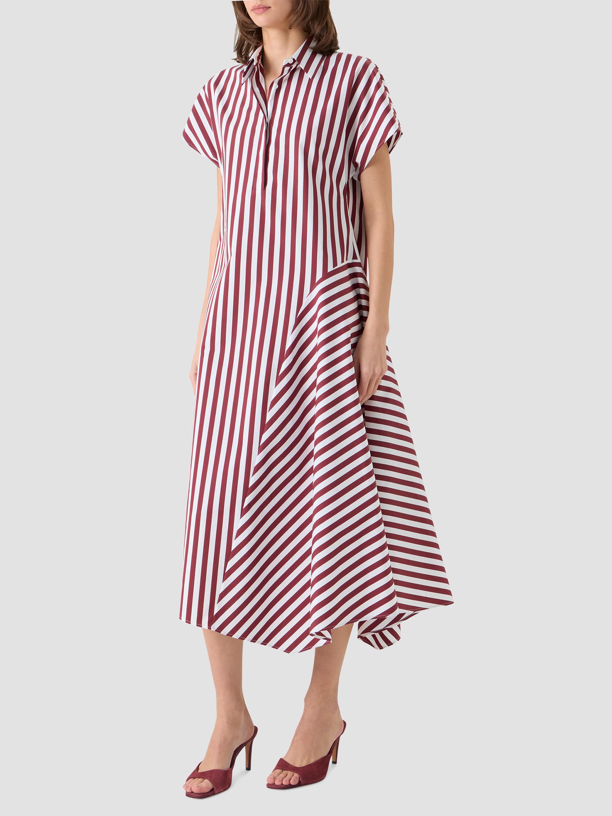 Akris punto Women's Kodak Striped Cotton Midi Shirtdress - Pomegranate Cream | Thumbnail 6