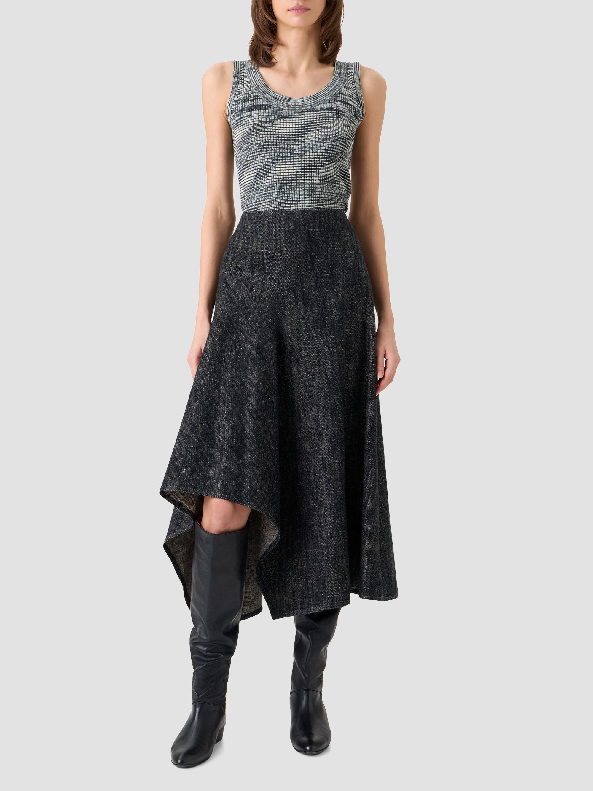 Akris punto Women's Space Dye Wool Tank - Black Cream | Thumbnail 2